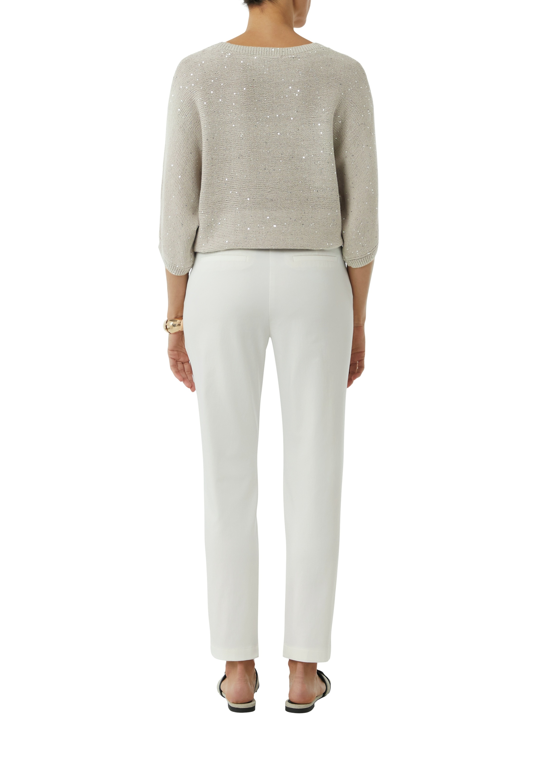 Comma Chinohose mit schmalem Gürtel, Sommerhose günstig online kaufen