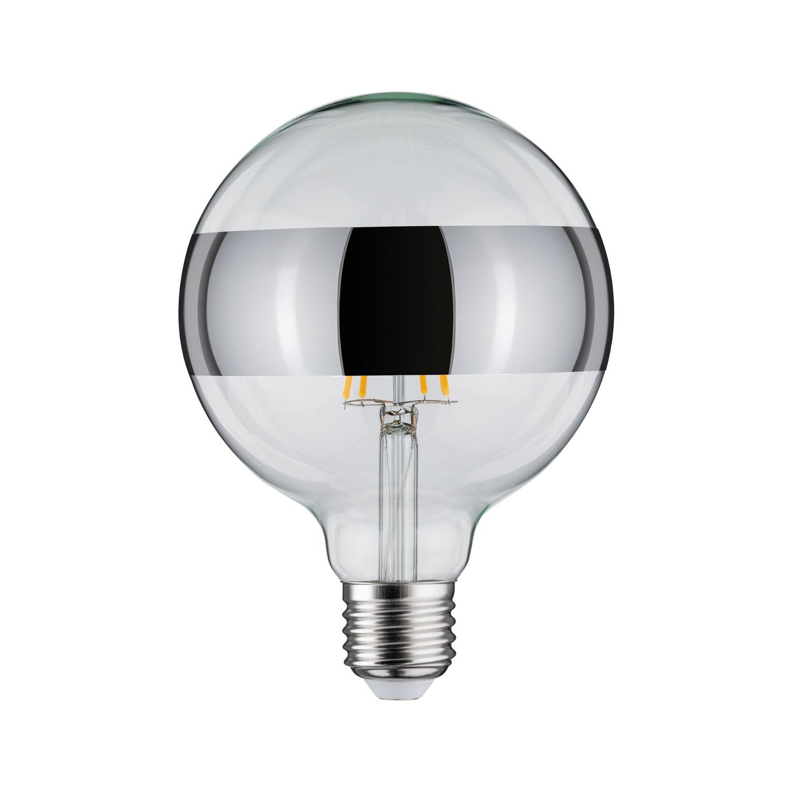 Paulmann LED-Leuchtmittel »G125 Ringspiegel 640lm 2700K 6,5W 230V silber«, 1 St., Warmweiß