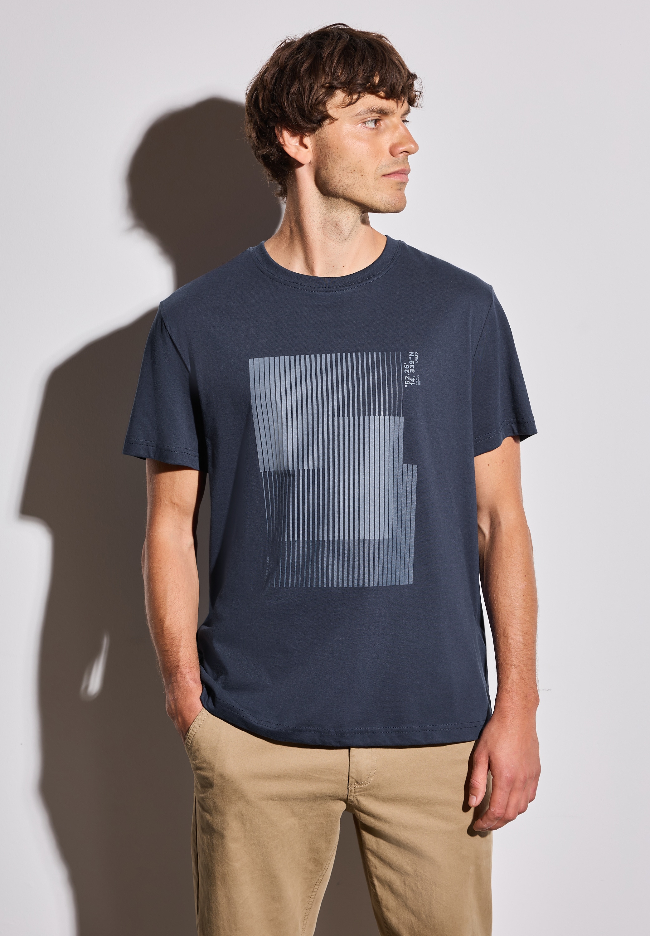 STREET ONE MEN T-Shirt, aus reiner Baumwolle günstig online kaufen