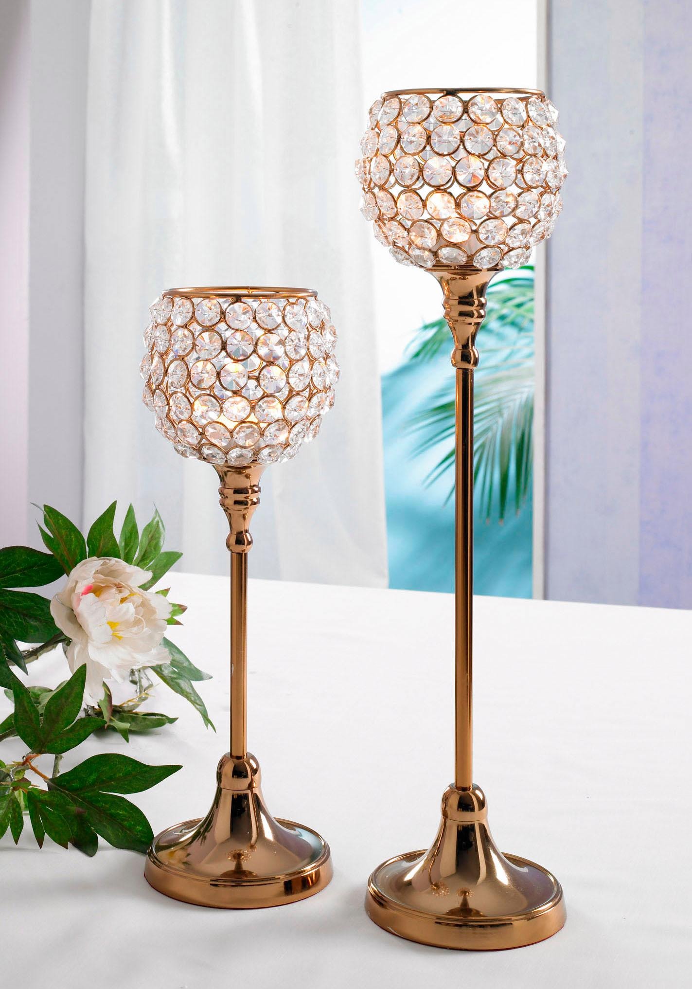 Home affaire Teelichthalter "Kristall" günstig online kaufen