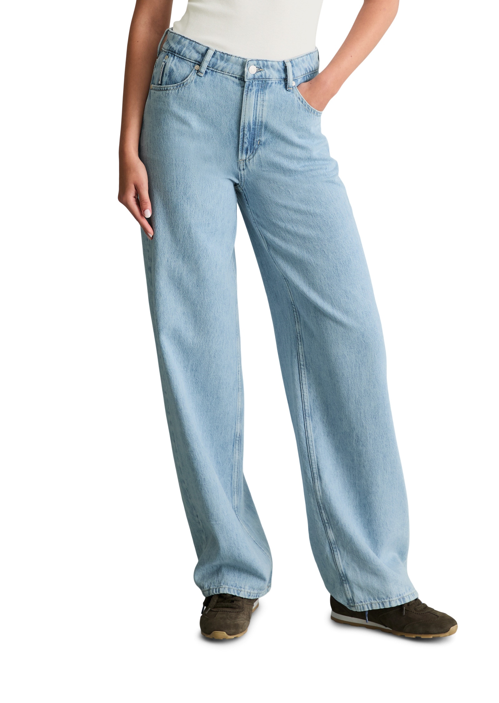 Marc OPolo DENIM Weite Jeans "aus leichter Bio-Baumwoll-Qualität"