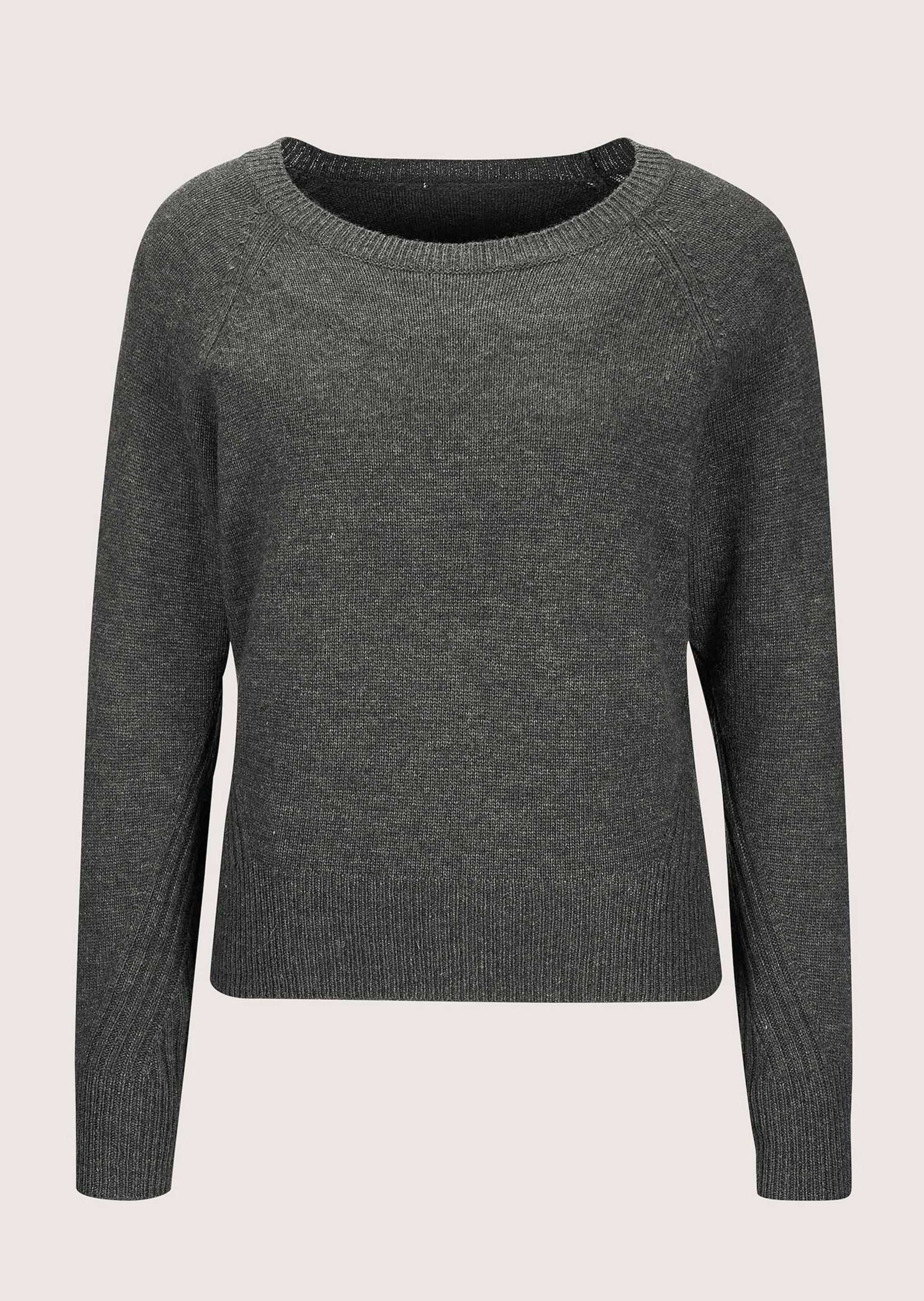 MADELEINE Longpullover "Pullover Feiner Rundhals-Pullover, Raglanärmel"