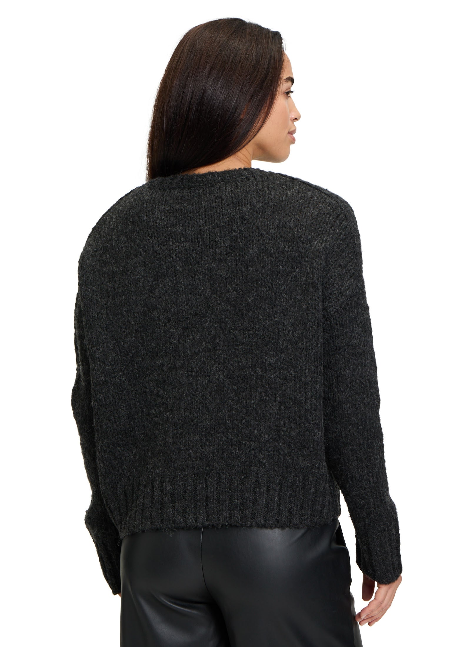 Cartoon Strickpullover »Cartoon Basic-Pullover mit Rundhalsausschnitt«, (1 tlg.), Rippbündchen