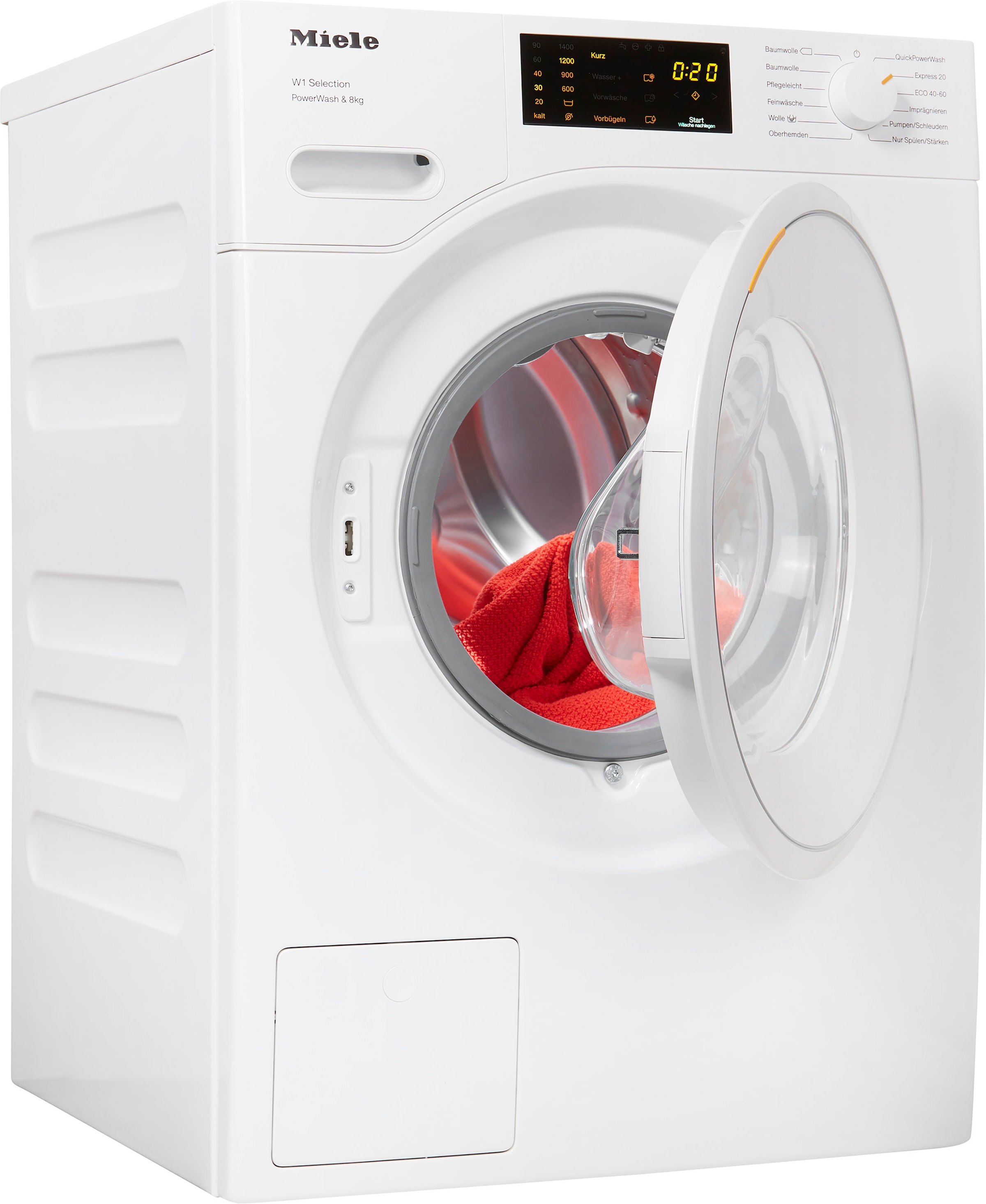 Miele Waschmaschine »WSD323WPS D LW PWash«, WSD323 WPS D PWash&8kg, 8 kg, 1400 U/min, QuickPowerWash für saubere Wäsche in nur 49 Minuten