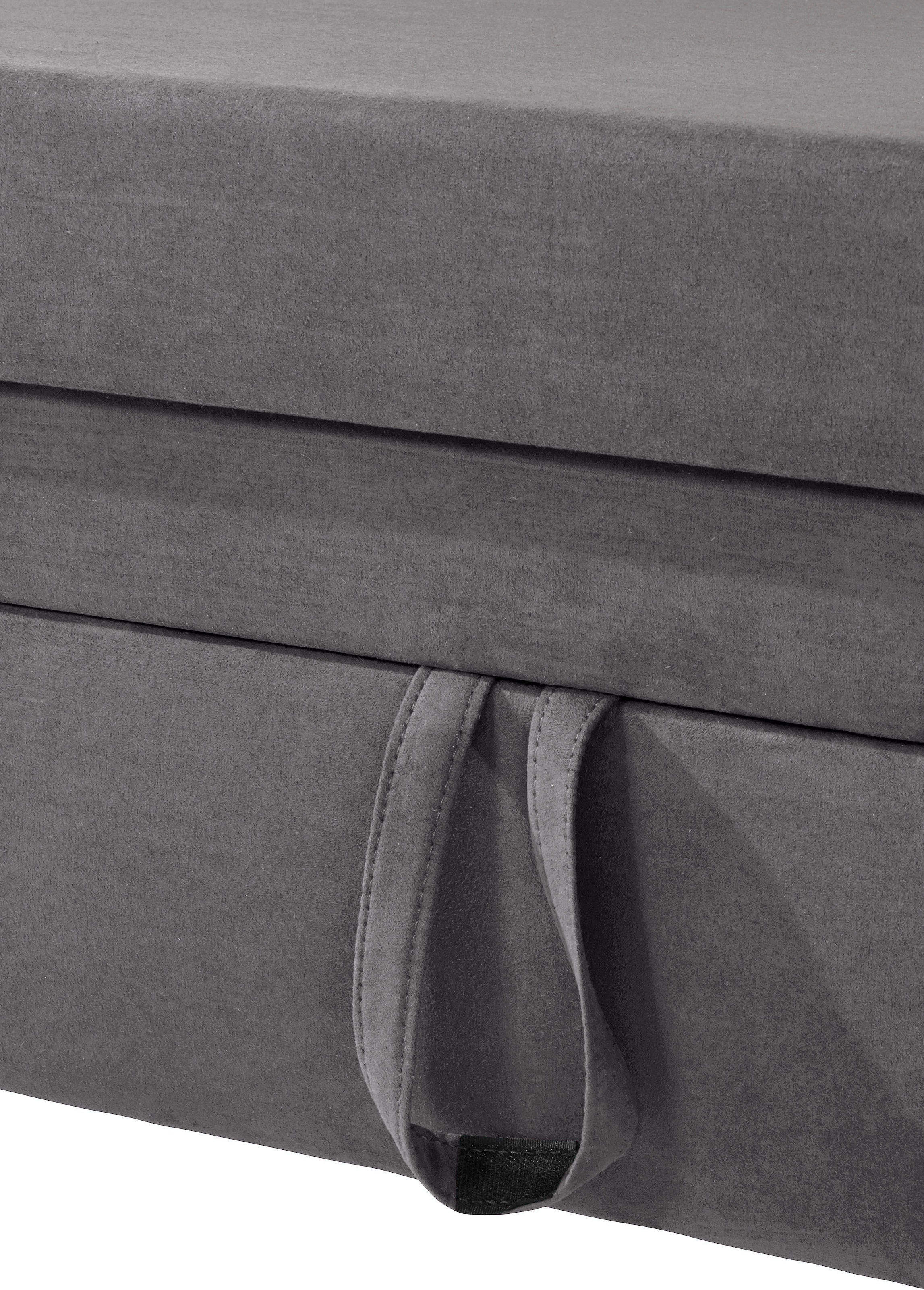 Places of Style Ecksofa »Lolland L-Form«, Wahlweise mit Bettfunktion und Bettkasten, Federkern