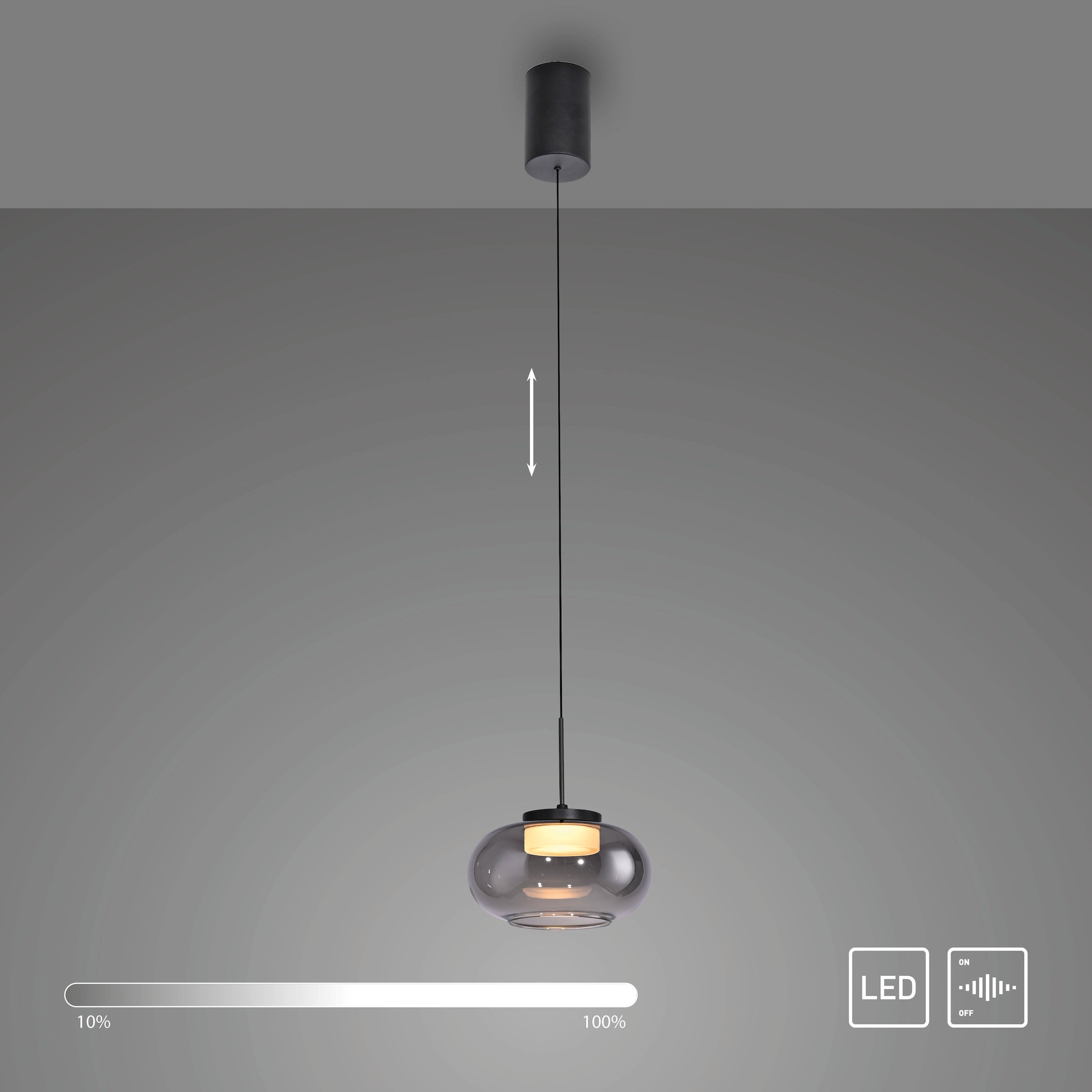 SCHÖNER WOHNEN-Kollektion LED Pendelleuchte »SIA« LED-Board 1 Stk. Warmweiß SCHÖNER WOHNEN Kollektion, Höhenverstellbar, SimplyDim, Memoryfunktion