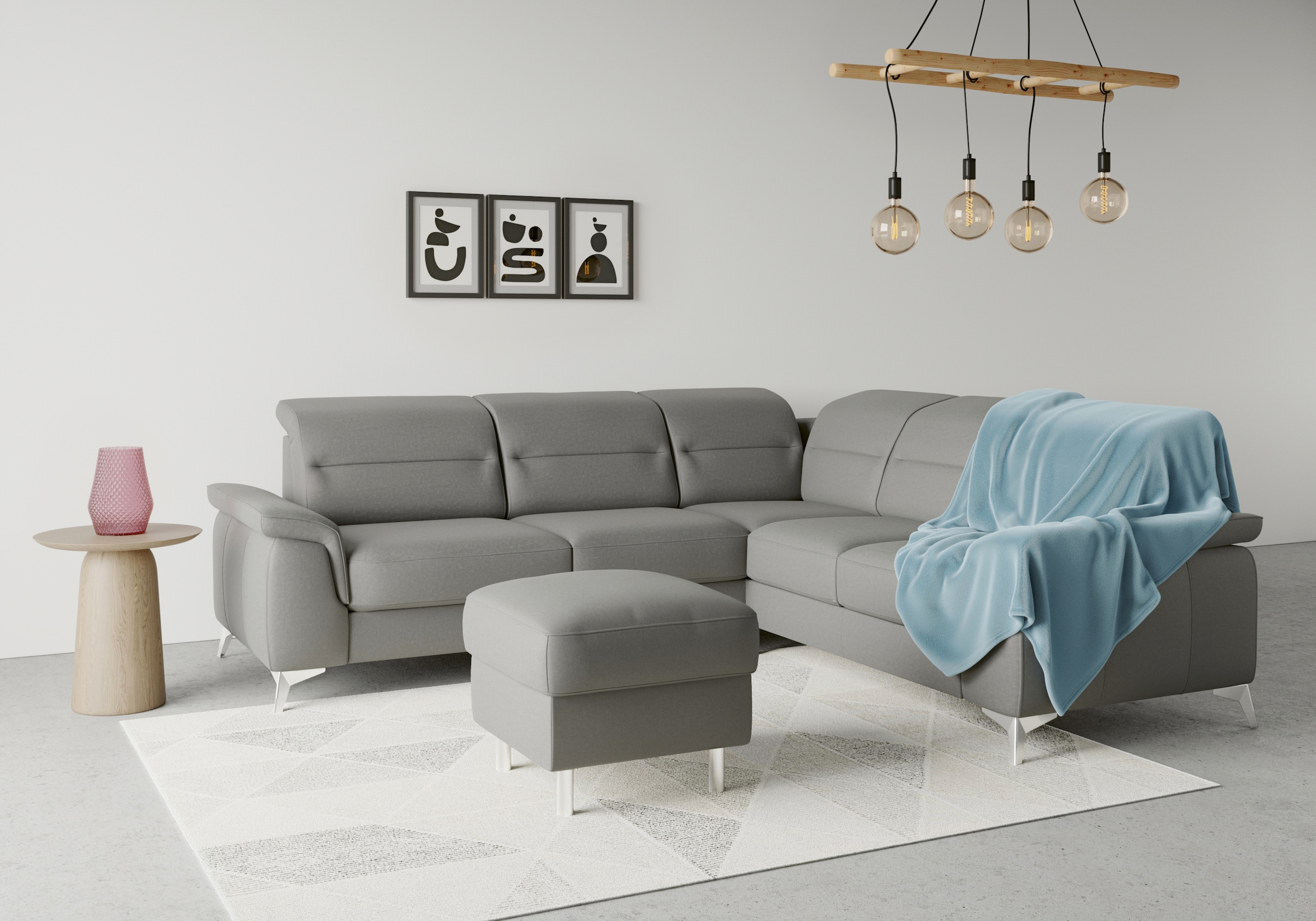 sit&more Ecksofa "Sinatra L-Form" optional mit Kopfteilverstellung und Armteilfunktion