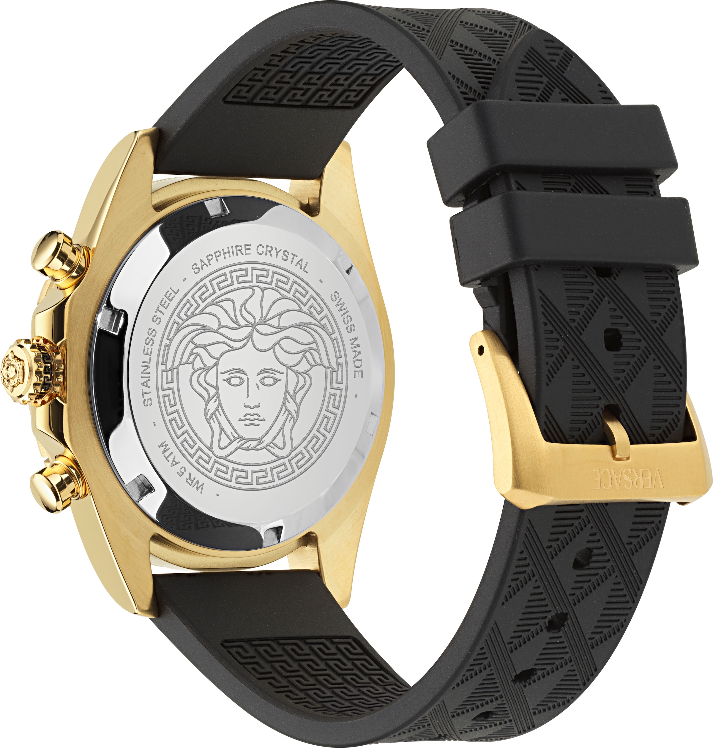 Versace Chronograph »VERSACE CHRONO X«, Quarzuhr, Armbanduhr, Herrenuhr, Swiss Made,analog, Tag, Stoppfunktion