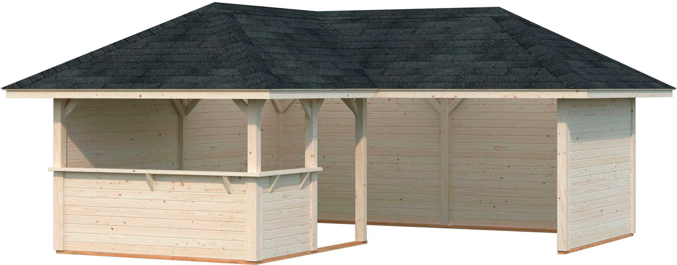 Palmako Holzpavillon "Bianca 24,9 m² Set 2", BxTxH: 588x588x323 cm