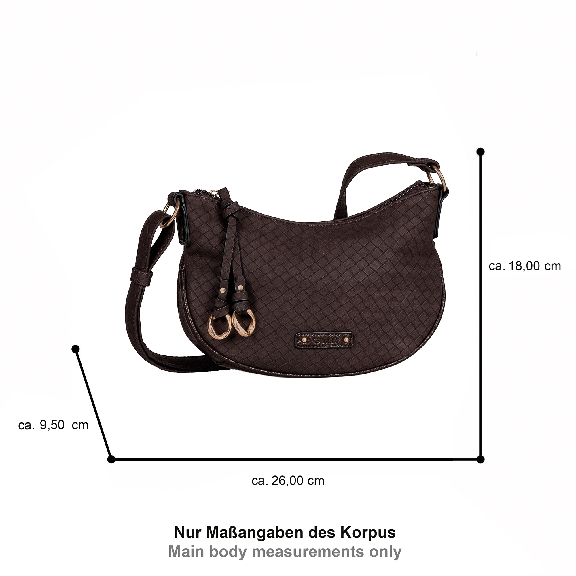 Gabor Umhängetasche »Binta« Damen Schultertasche in Flechtoptik