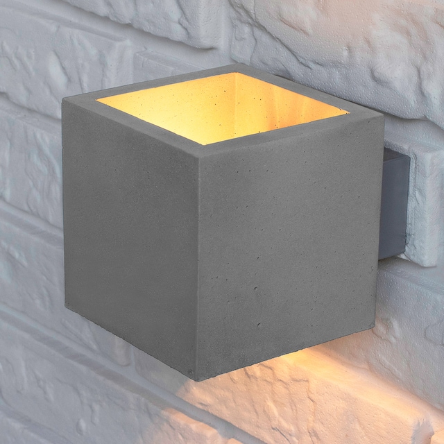 SPOT Light Wandleuchte »BLOCK«, 1 flammig-flammig, Naturprodukt aus echtem  Beton, Handgefertigt, Made in EU | BAUR