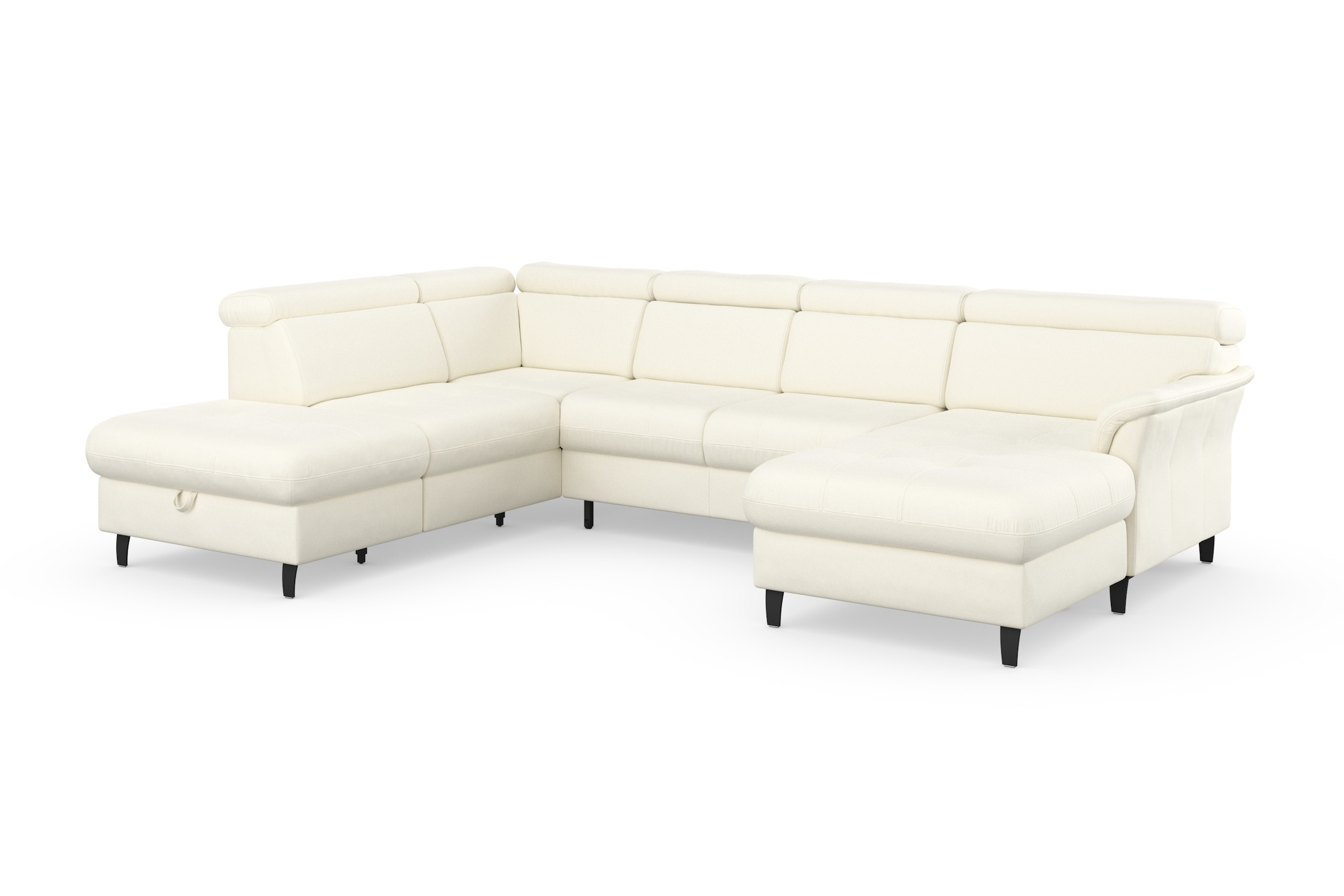 sit&more Wohnlandschaft »Marano U-Form«, inklusive Kopfteilverstellung, wahlweise mit Bettfunktion, Bettkasten