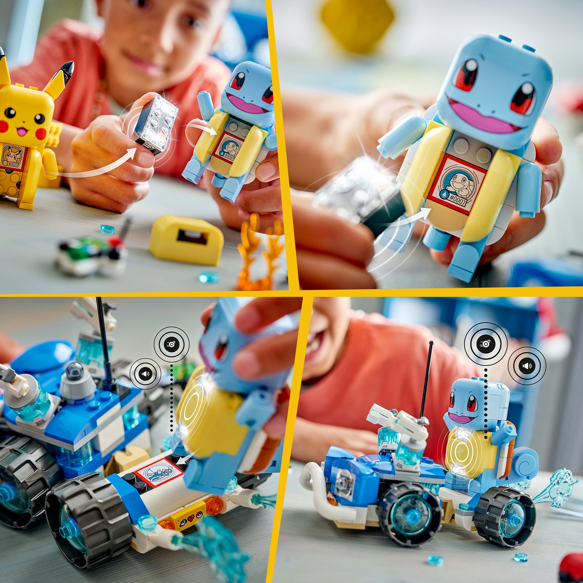 LEGO® Konstruktionsspielsteine »SMART Play: Trainer-Buggyabenteuer mit Schiggy (72156), LEGO Pokémon« Mit SMART Brick kombatibel (nicht enthalten)