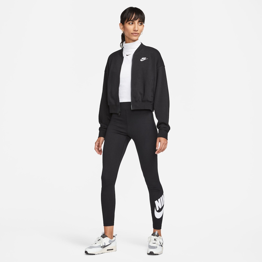 Nike Sportswear Sweatjacke »CLUB FLEECE WOMEN'S OVERSIZED CROPPED FULL-ZIP JACKET«