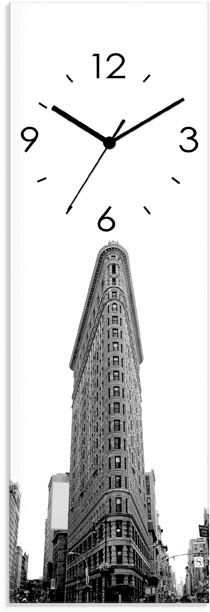 Wanduhr »Flatiron Building New York«, wahlweise mit Quarz- oder Funkuhrwerk, lautlos...