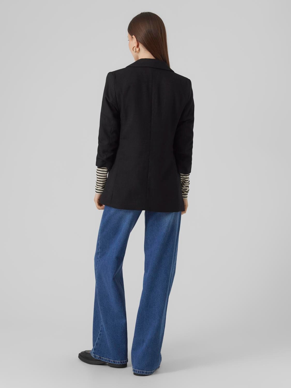 Vero Moda Longblazer »VMFRIDA LS REGULAR BLAZER NOOS« ohne Verschluss und mit gerafften 3/4 Arm
