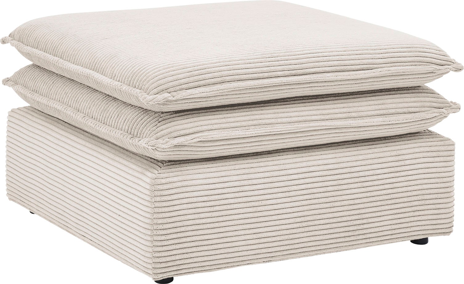Places of Style Sitzgruppe »PIAGGE«, (2 tlg.), 2-Sitzer-Sofa und Hocker klein im Set