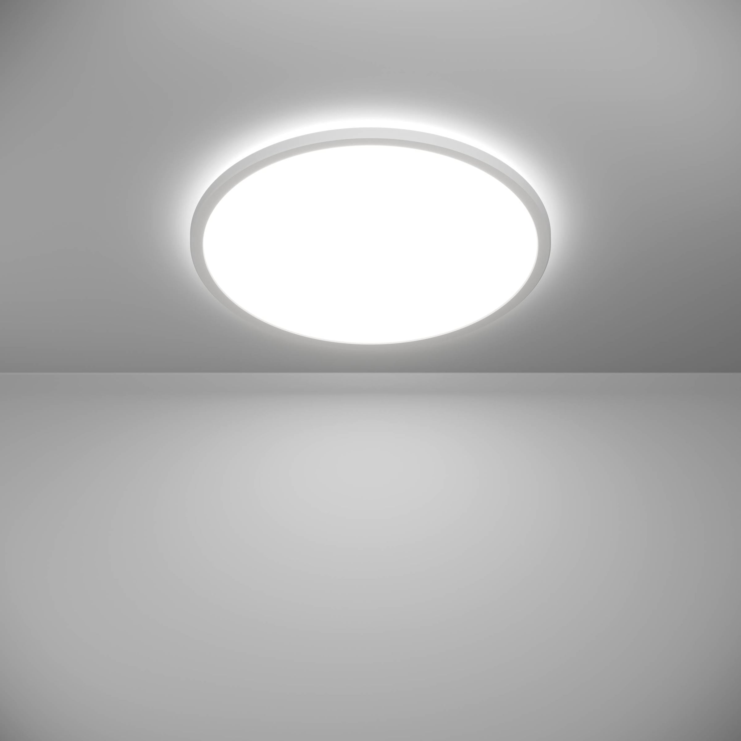 EGLO Deckenleuchte »Rovito-R Deckenlampe, Deckenbeleuchtung, Badlampe, Kunststoff, IP44« LED-Modul 1 Stk. Kaltweiß | Neutralweiß | Warmweiß Wand-/Deckenleuchte - H3,2 x Ø50 cm - weiß - 16,8W inkl.