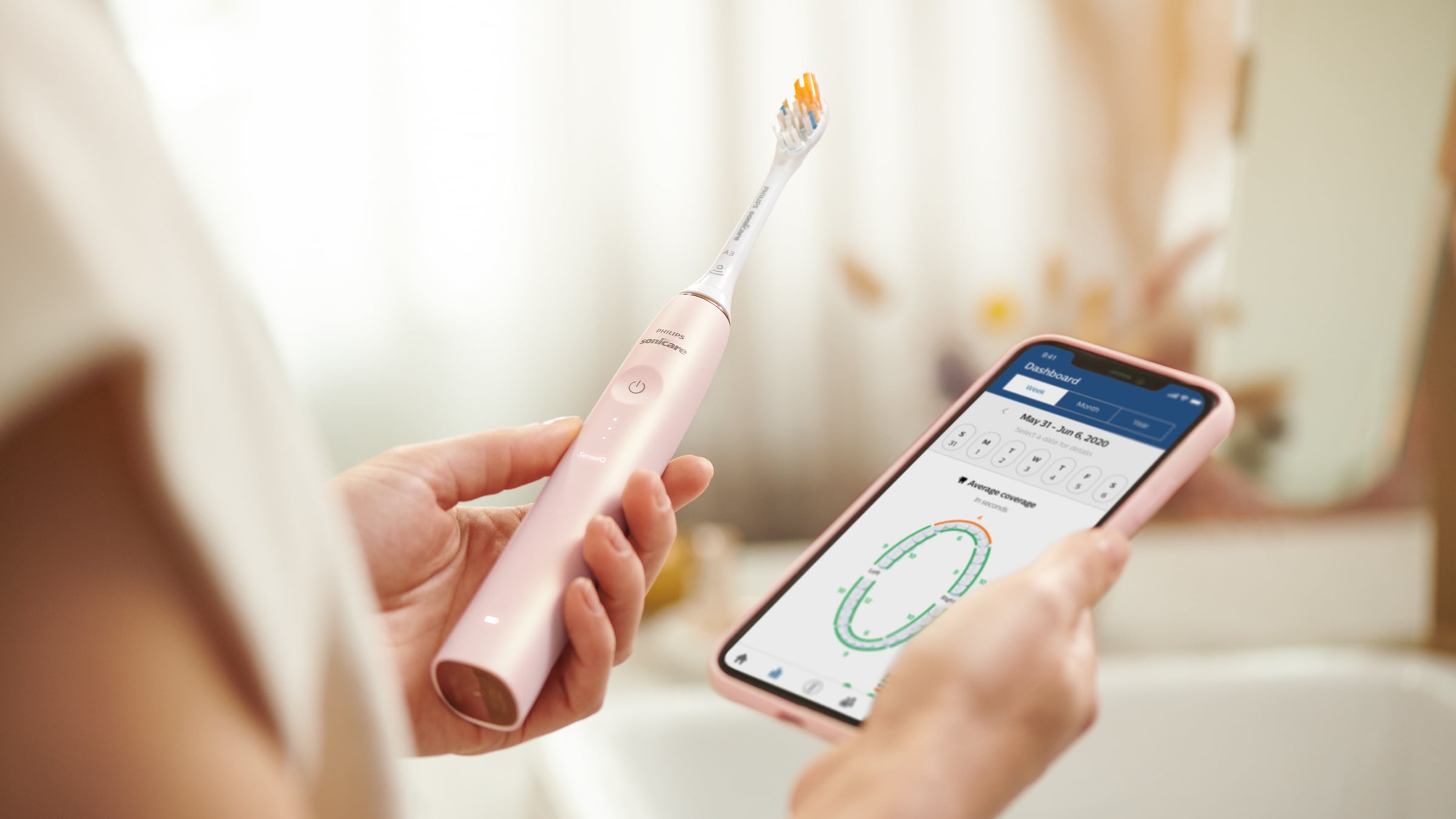 Philips Sonicare Elektrische Zahnbürste »DiamondClean Prestige 9000 HX9992«, 2 St. Aufsteckbürsten, mit integriertem Drucksensor, 5 Putzprogramme, inkl. Ladeetui