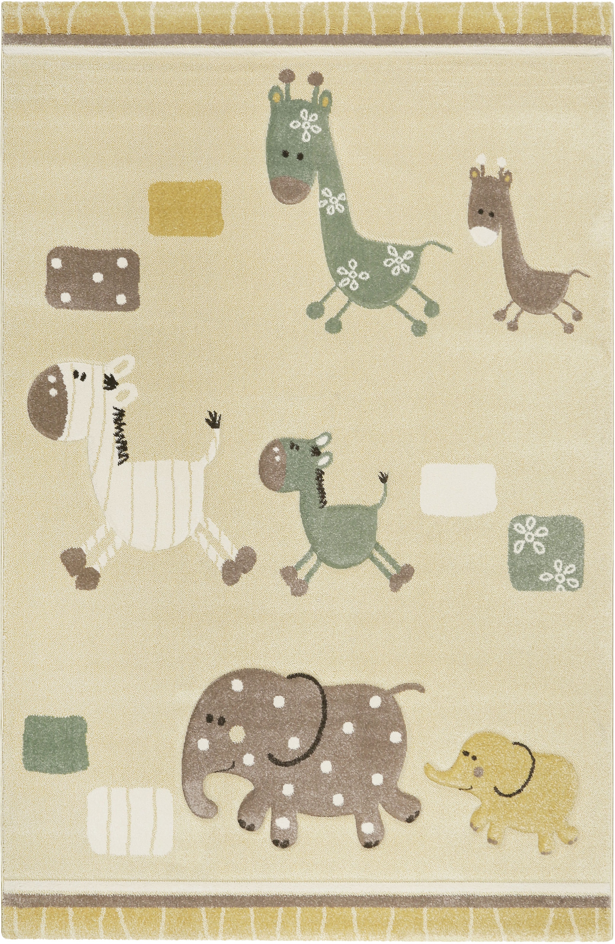 Esprit Kinderteppich »Kids Lucky Zoo 2.0,  ESP-24323«, rechteckig, 13 mm Höhe, Kinder Zoo Motiv Kurzflor Teppich
