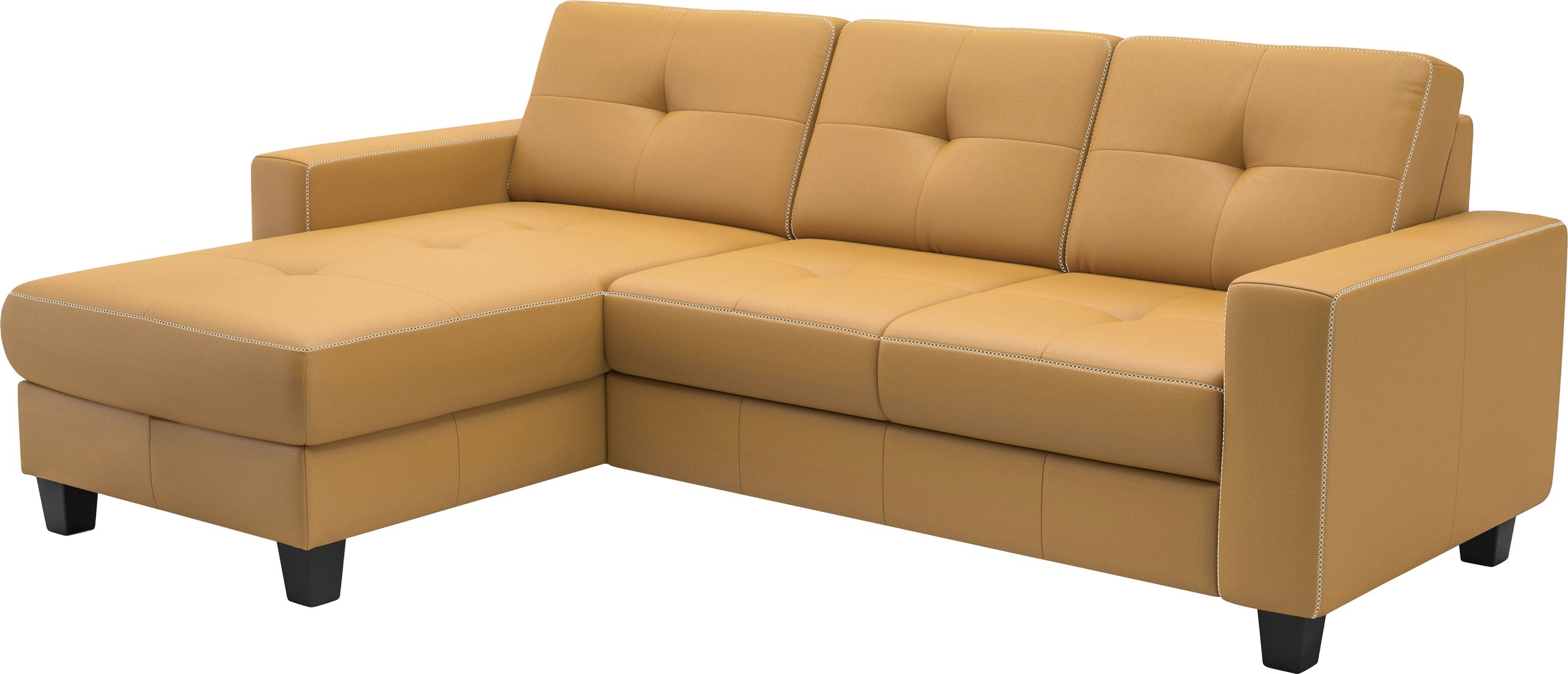 Places of Style Ecksofa »Varese«, wahlweise mit Bettfunktion und Bettkasten