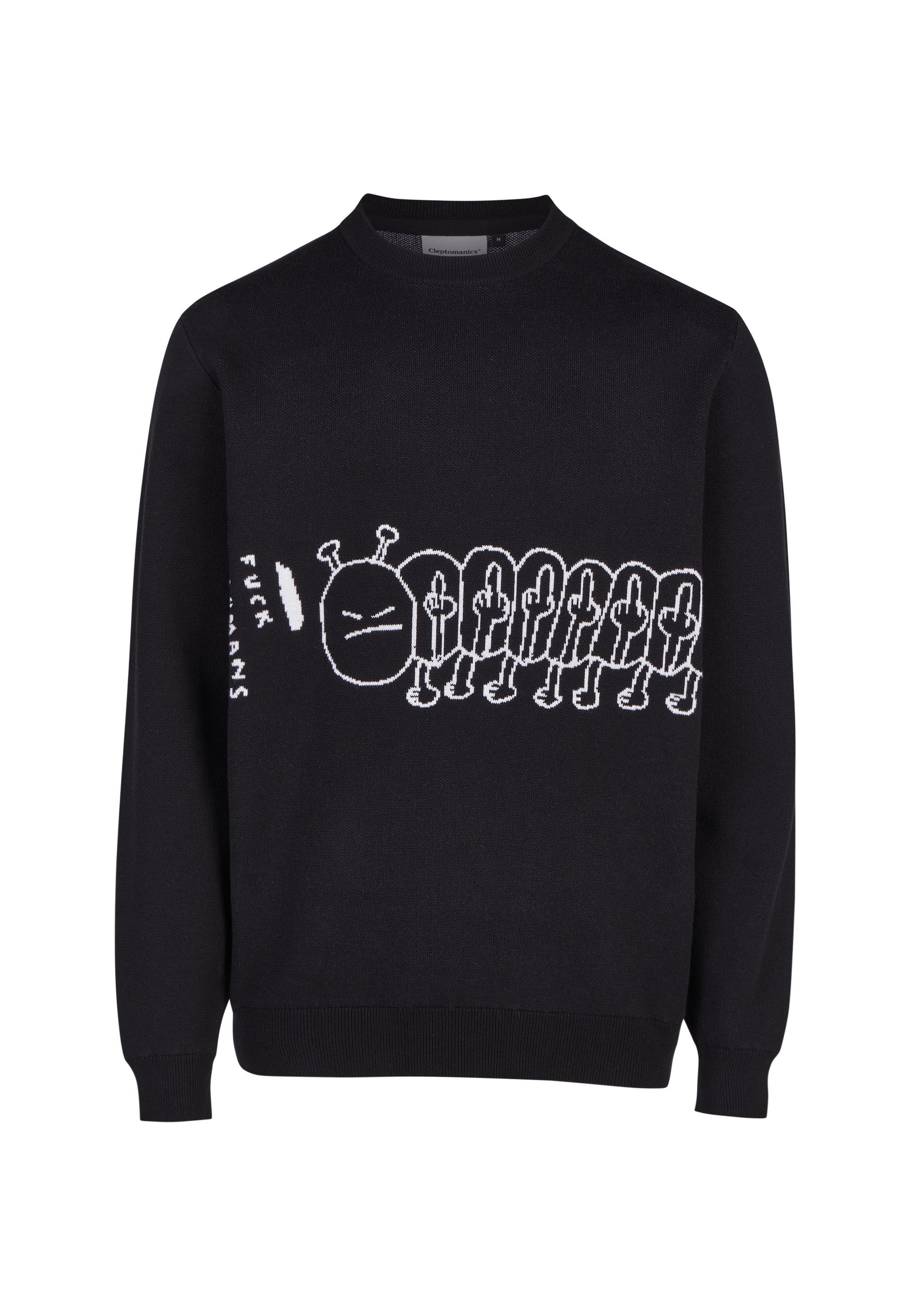 Cleptomanicx Strickpullover »FUHUMANS« mit lässigem Frontprint