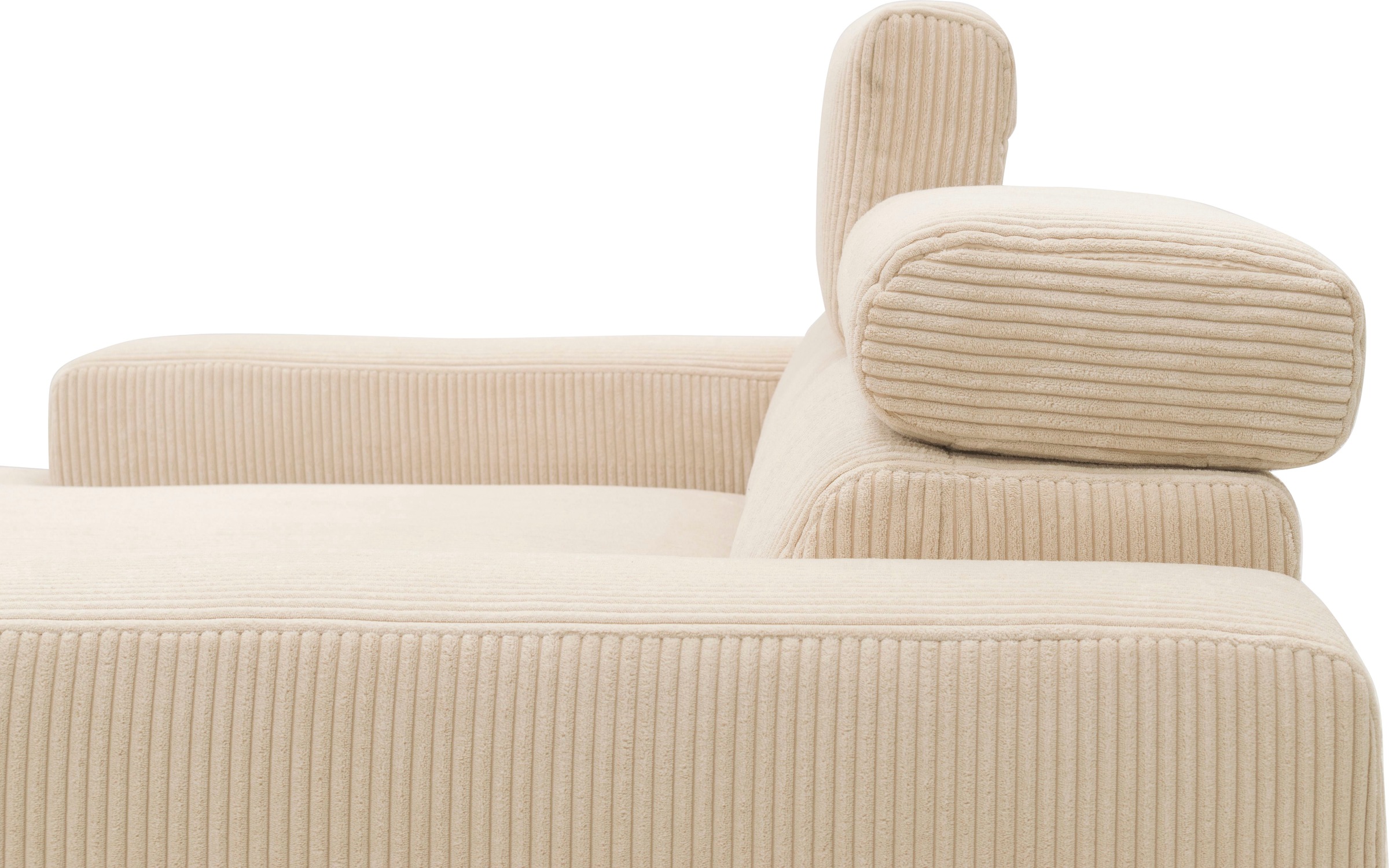 DOMO collection Ecksofa »Brandon kleine Ausführung B/T/H: 214/100/80 cm«, Mit Kopfteilverstellung, auch in Leder und Cord, L-Form
