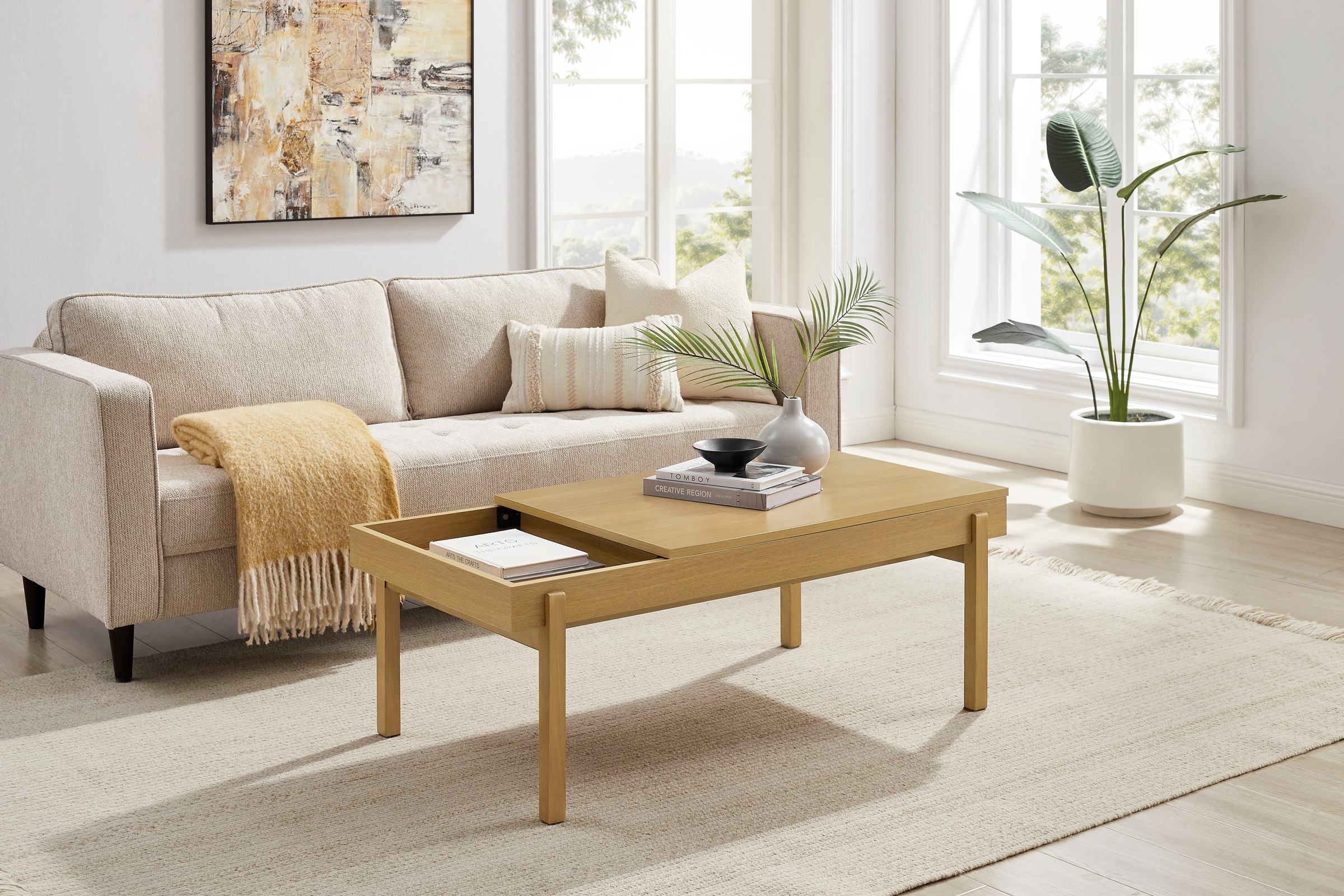 OTTO home Couchtisch "Norwin" Melaminoberfläche und robustes Gestell aus Es günstig online kaufen