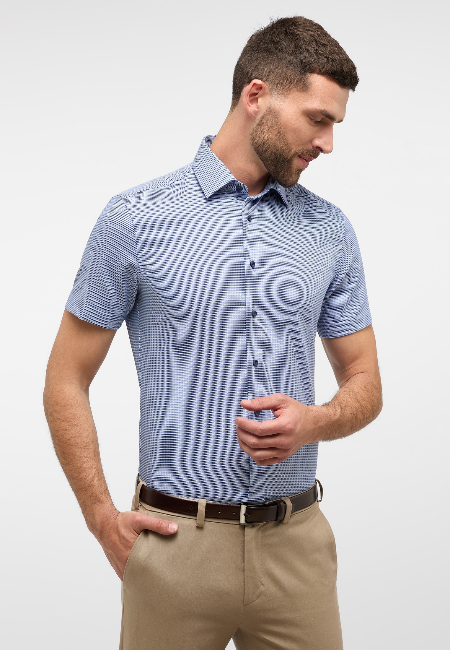 Eterna Kurzarmhemd "SLIM FIT" NON IRON (bügelfrei) günstig online kaufen