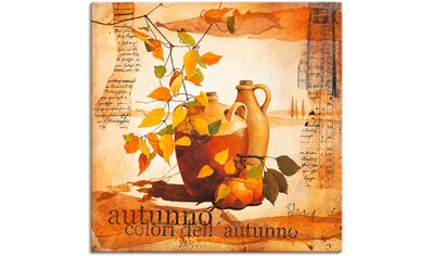 Leinwandbild »Italienisches Herbstlaub«, Vasen & Töpfe, (1 St.)
