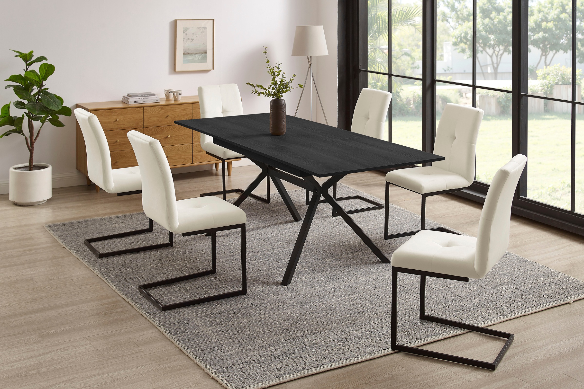 OTTO home Esszimmerstuhl »Vendy« (Set) 2 Stk.mit verstellbaren Füßen und robustem, pulverbeschichtetem Gestell.