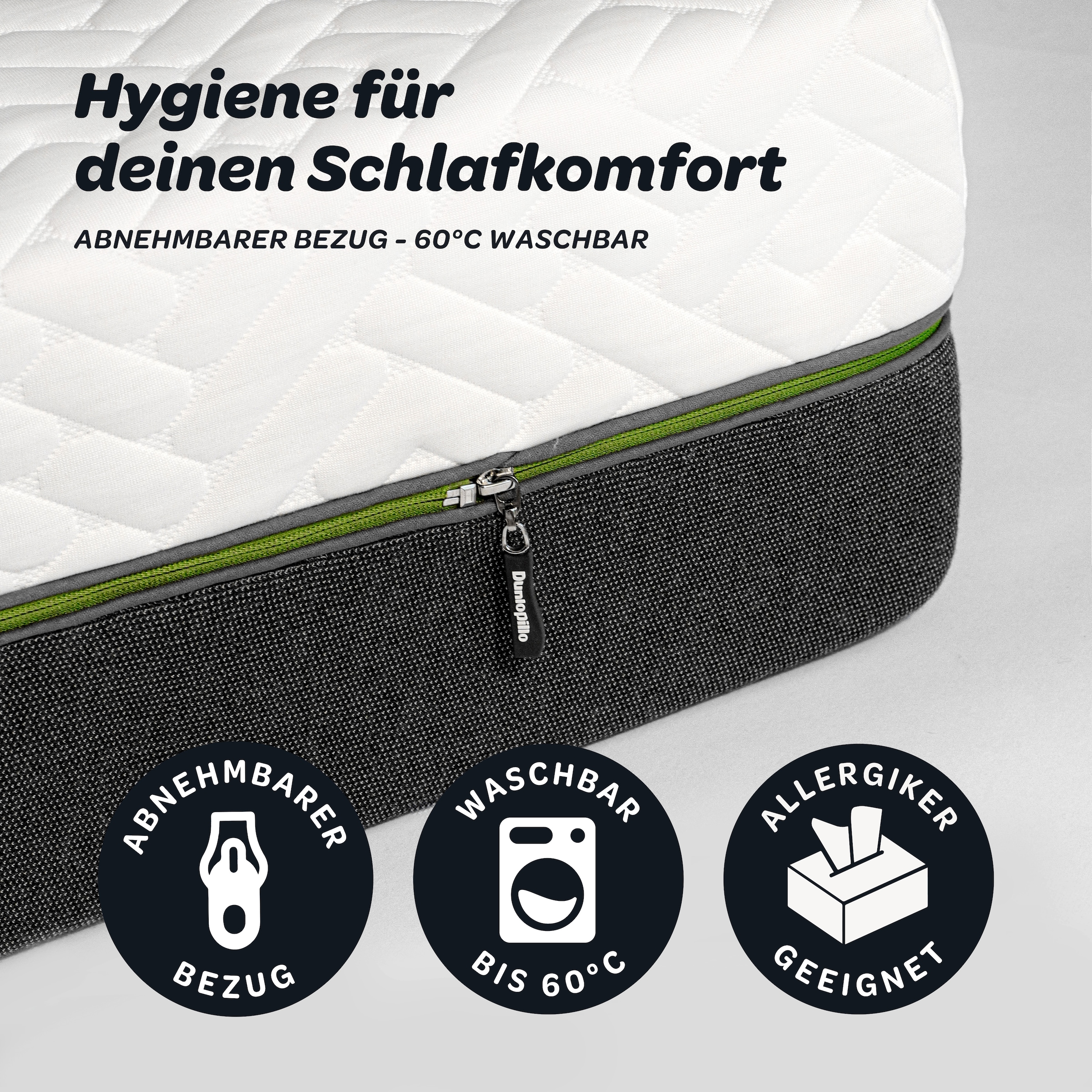Dunlopillo Taschenfederkernmatratze »Dunlopillo Supreme T, Matratze 90x200, 140x200 cm, Made in Germany« 25 cm hoch 1.000 Federn 1 Stk. tlg. Temperaturunabhängige Aquagelplatte, 1000 Federn (bei 100x200 cm)