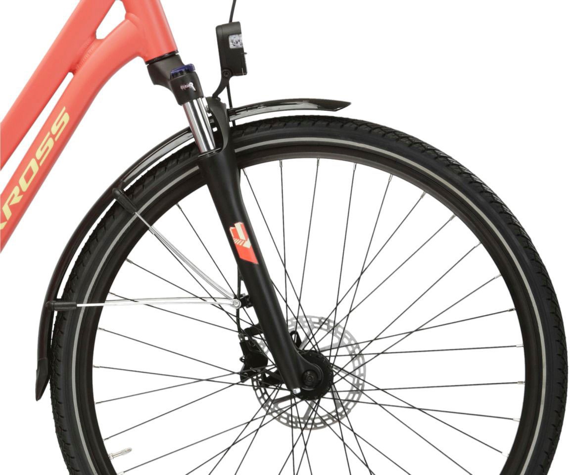 Kross E-Bike »E-Citybike Sentio Hybrid 2.0 28 Zoll orange«, 9 Gang, Shimano, Alivio T4000, Heckmotor 250 W