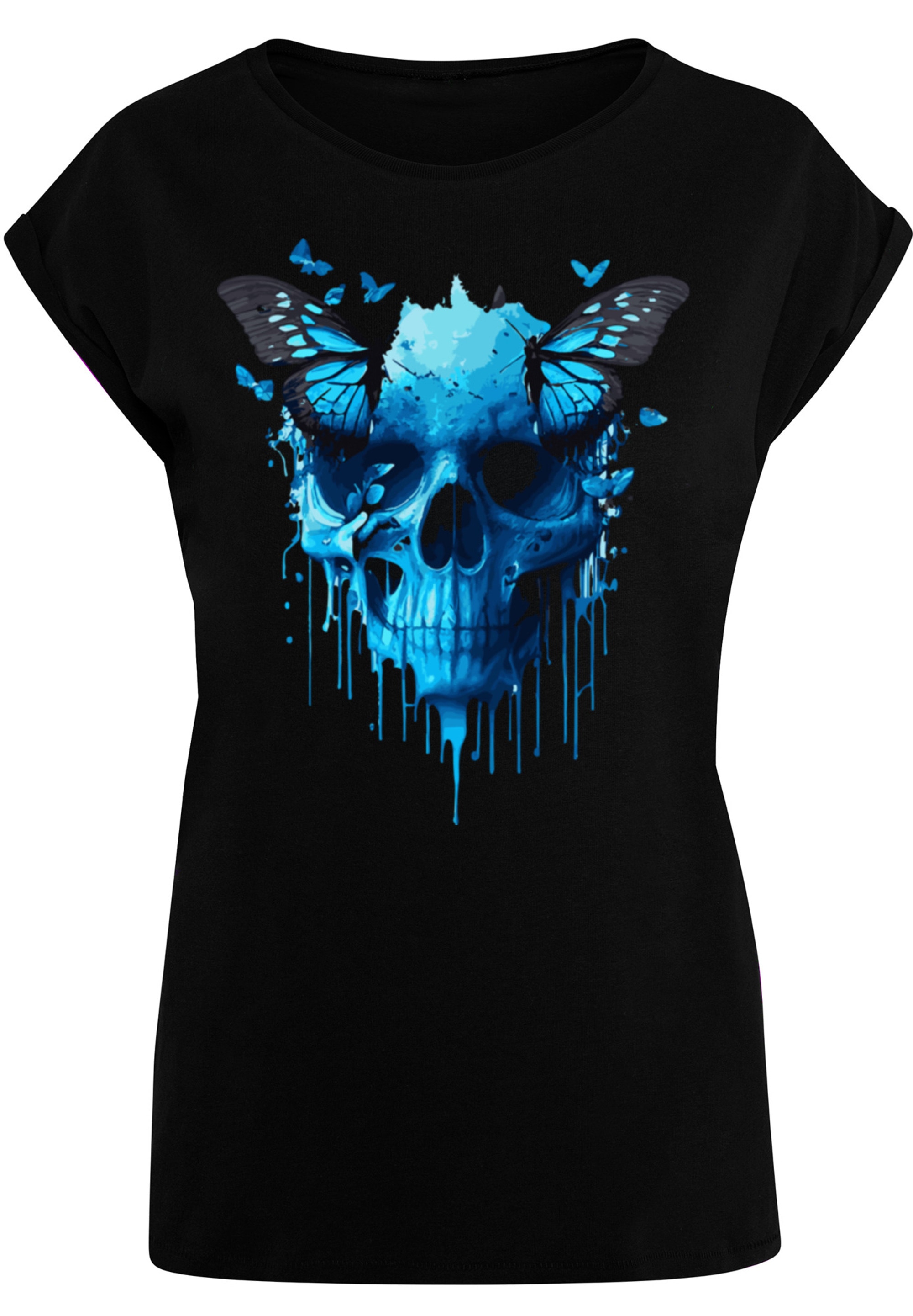 T-Shirt Print T-Shirt bestellen Schmetterling«, Totenkopf F4NT4STIC | BAUR mit für »F4NT4STIC