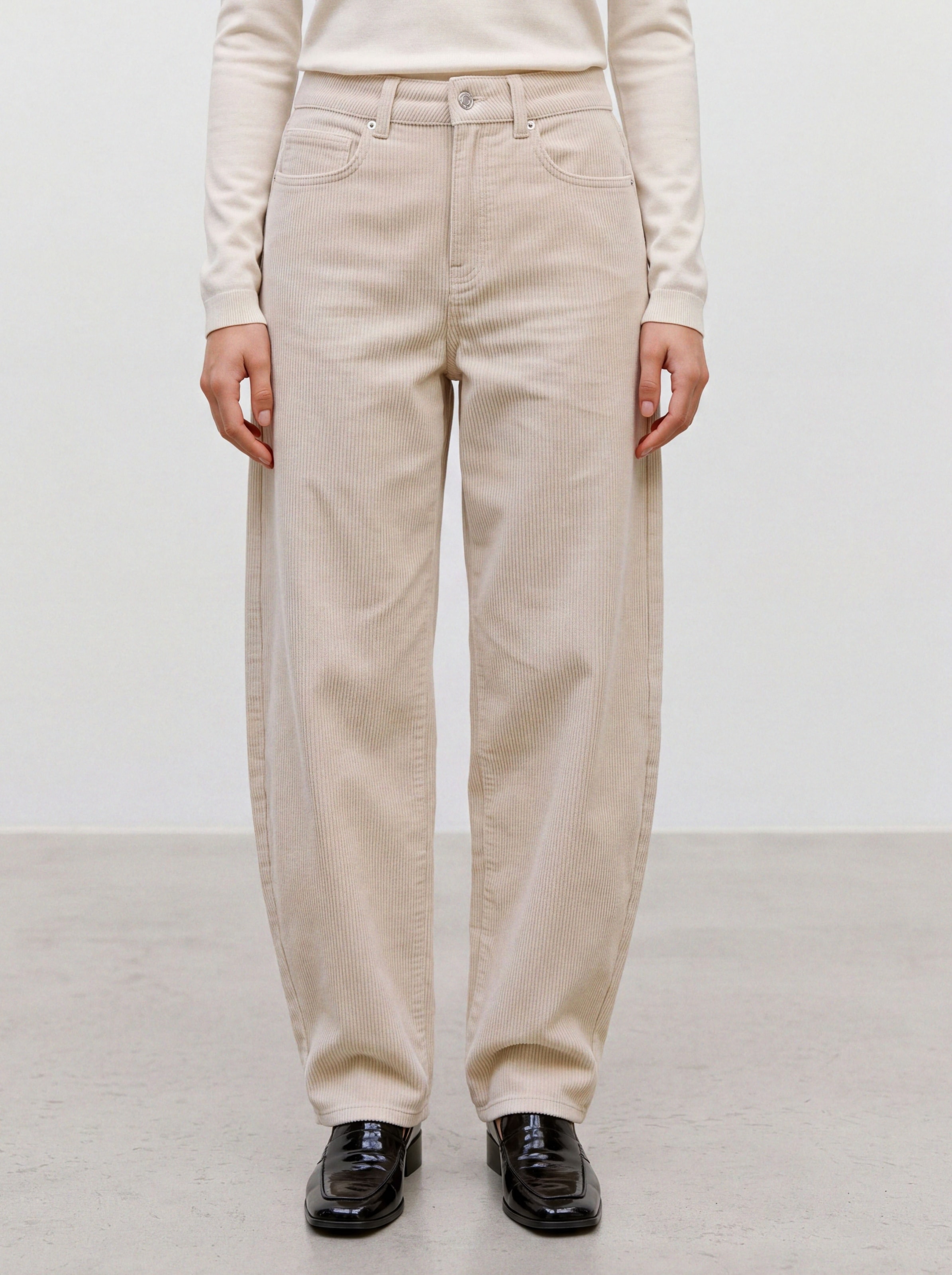 Vero Moda Cordhose "VMBILLIE HR BARREL ANK CORD PANTS NOOS" Baumwollmischung, Cord, Barrel Fit, high waist