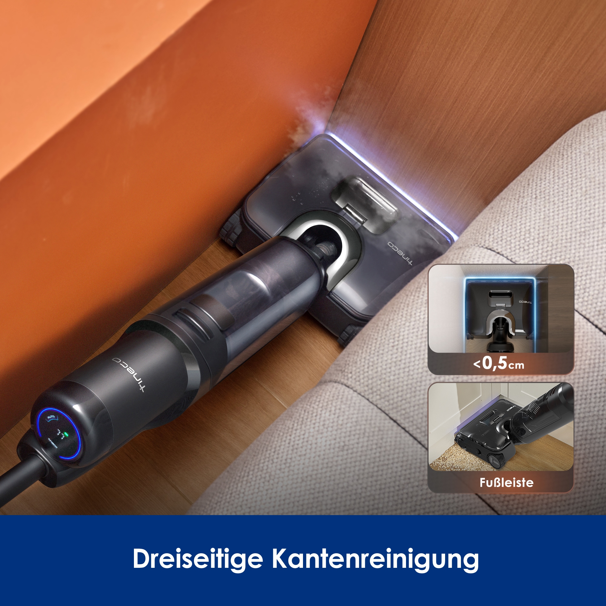 Tineco Nass-Trocken-Sauger »FLOOR ONE S7 Stretch Steam Plus« mit 160°C Dampfreinigung, Selbstantrieb, 80 Minuten