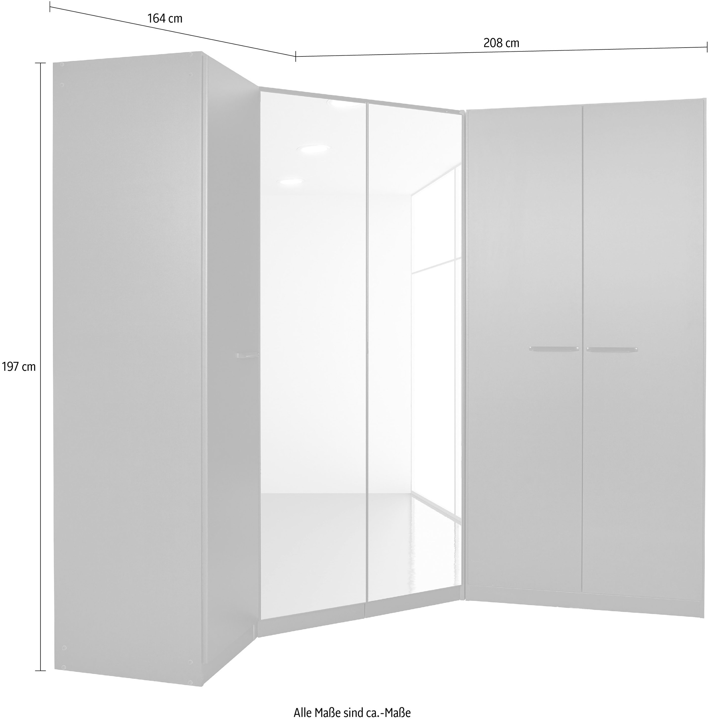 INOSIGN BY RAUCH Schrank-Set »Kleiderschrank Schrank Garderobe Wäscheschrank VANDOR«, 5-türig mit viel Stauraum, Schränke einzeln stellbar MADE IN GERMANY