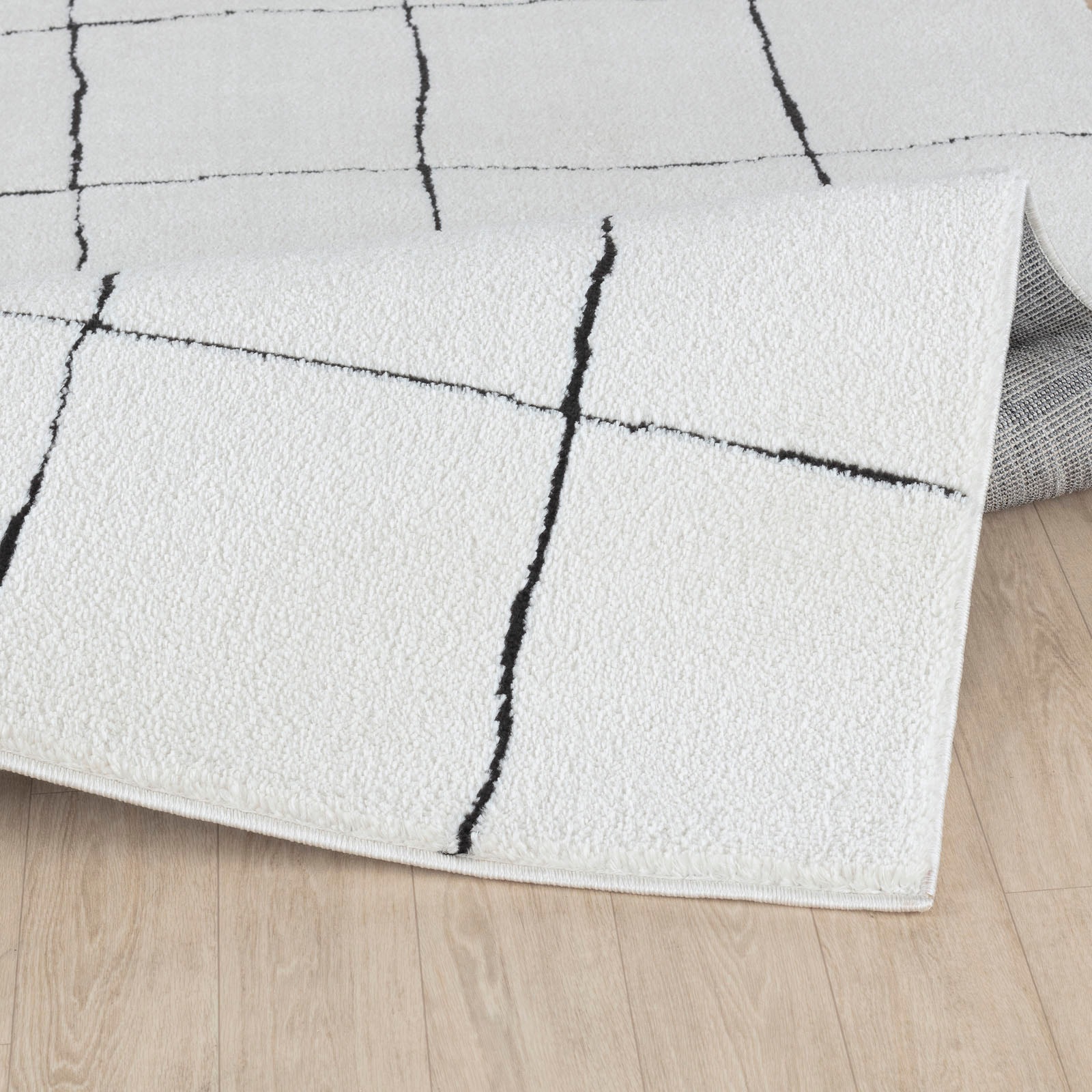 Thumbnail - Livabliss Teppich "PRAGUE" rechteckig 14 mm Höhe Skandi Design, Modern Boho Kurzflor Wohnzimmerteppich, Schlafzimmer