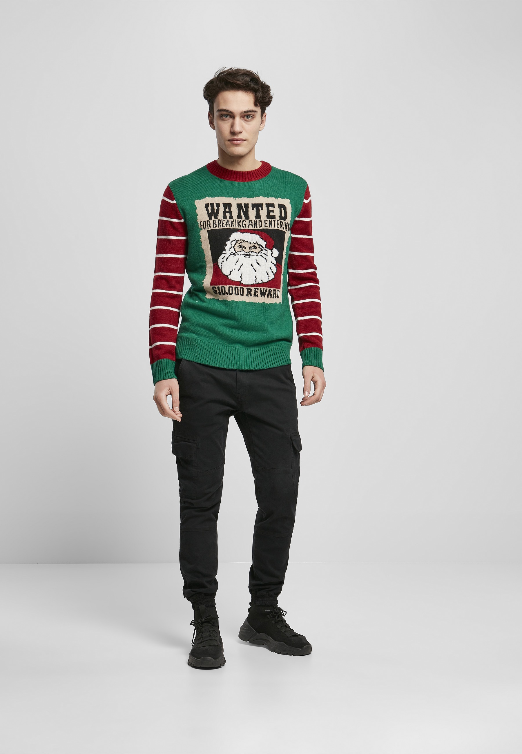 URBAN CLASSICS Rundhalspullover »Urban Classics Herren Wanted Christmas Sweater« 1