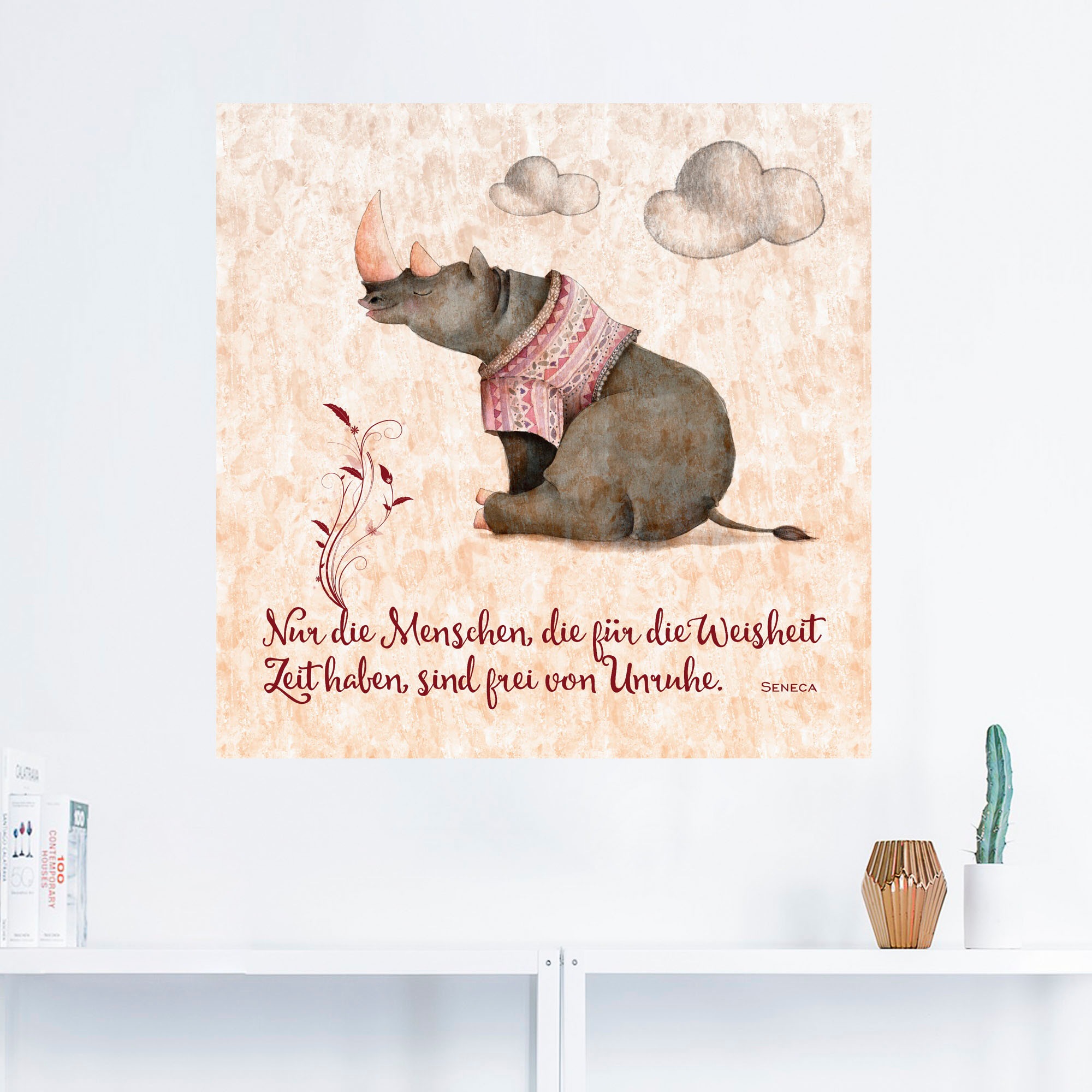 Artland Wandbild "Lebensweisheit Zeit", Tiere, (1 St.), als Leinwandbild, P günstig online kaufen