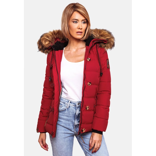 Navahoo Winterjacke »Zoja«, mit Kapuze, stylische Steppjacke mit Kunstpelz  Kapuze für bestellen | BAUR