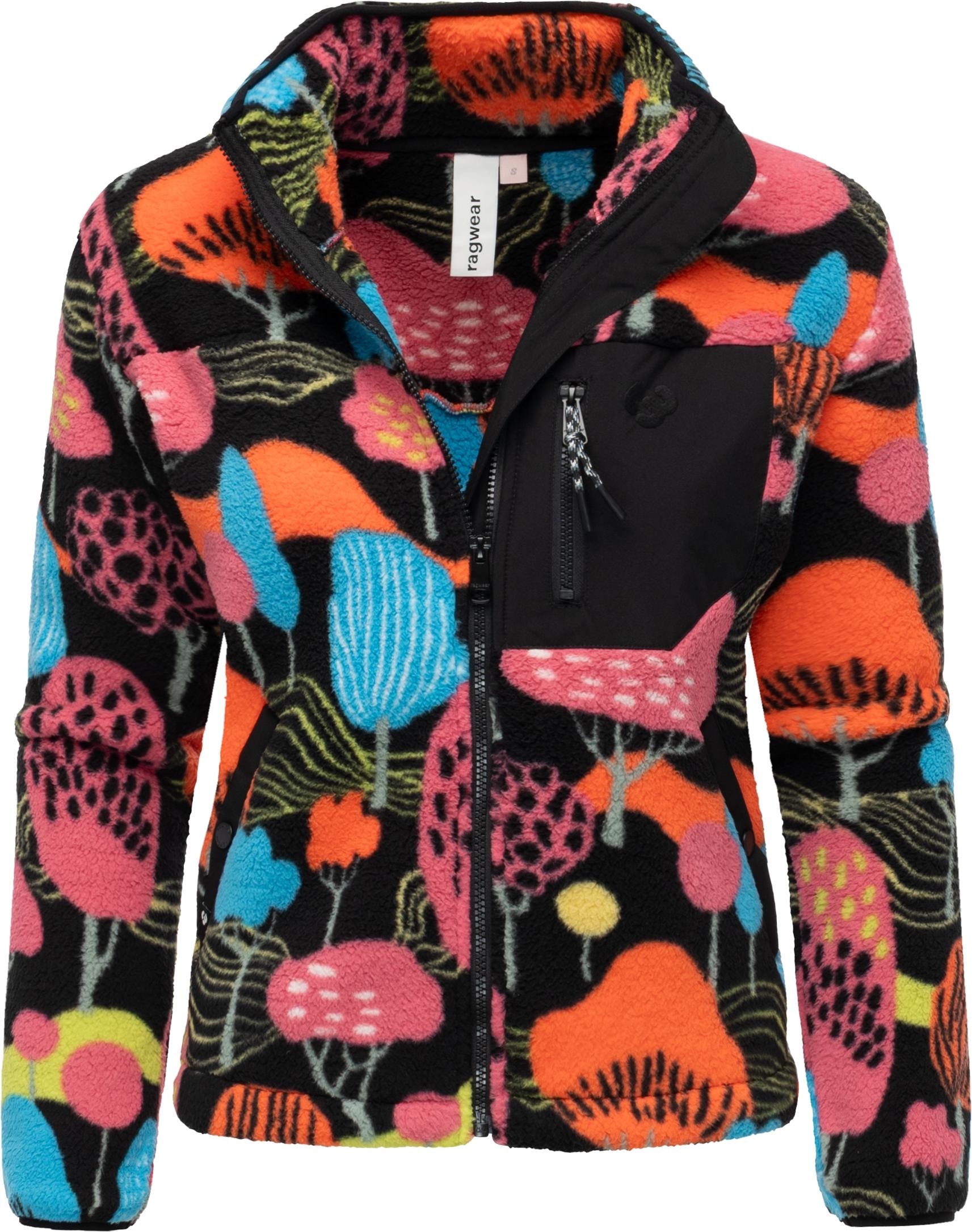 Ragwear Plüschjacke »Alaris« ohne Kapuze Kuschelige Fleecejacke mit Brusttasche