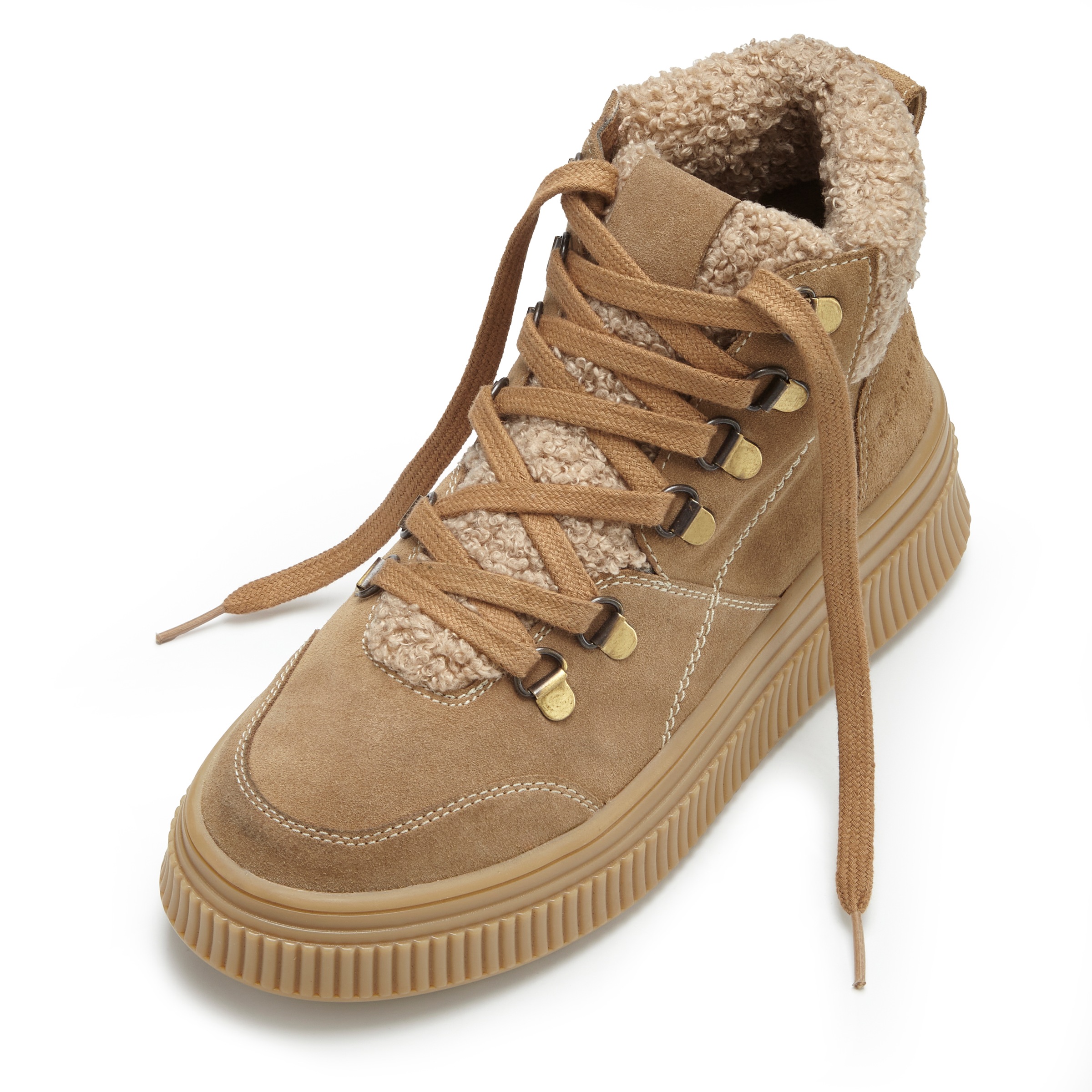 Thumbnail - Elbsand Stiefelette "Stiefel," Boots mit Schnürung, mit Fellbesatz, aus Leder