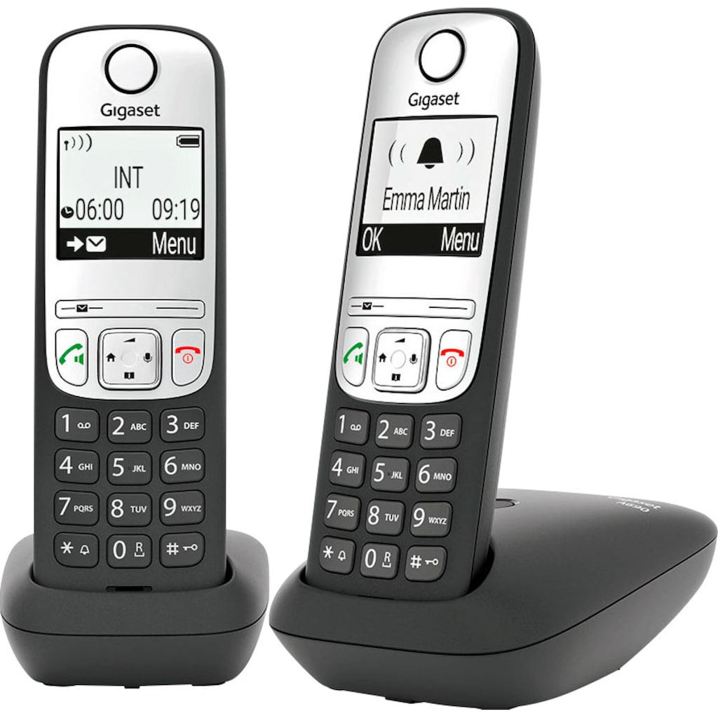 Gigaset Schnurloses DECT-Telefon »A690 Duo«, (Mobilteile: 2)