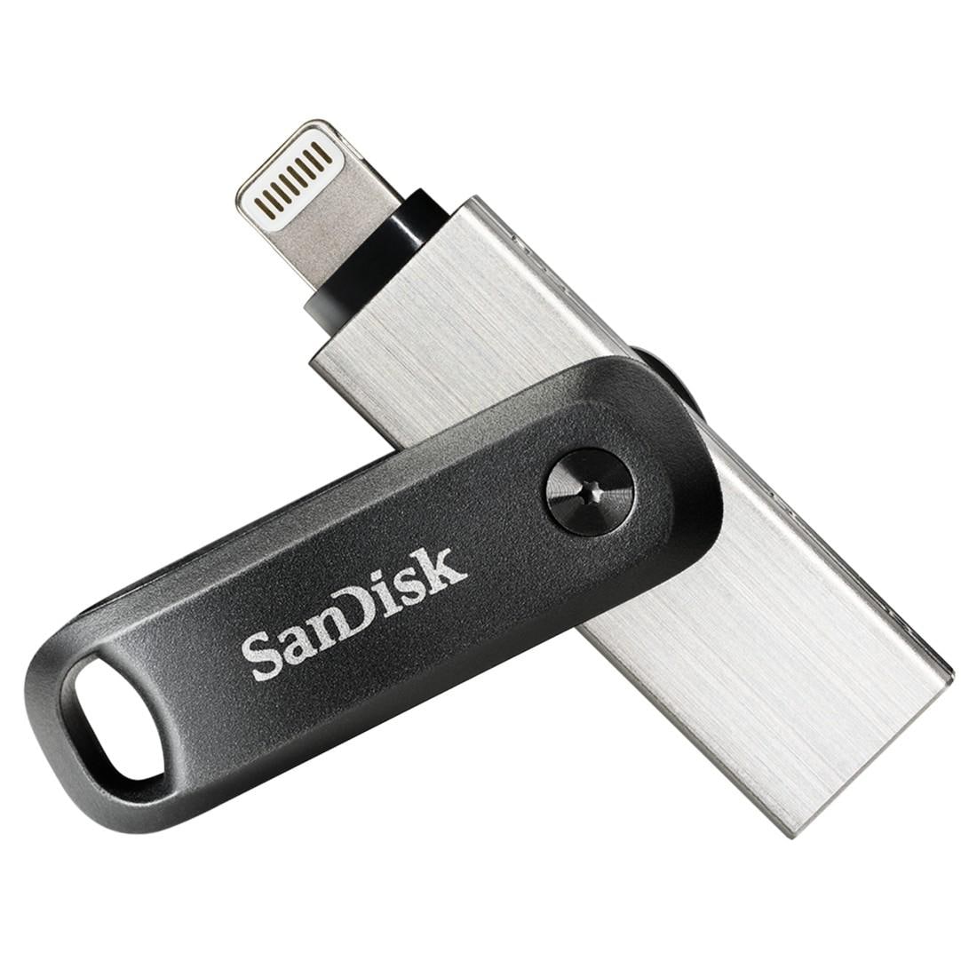 SANDISK USB-Stick "iXpand Go, 256GB, USB 3.0", 256GB GB, silber, USB-Sticks