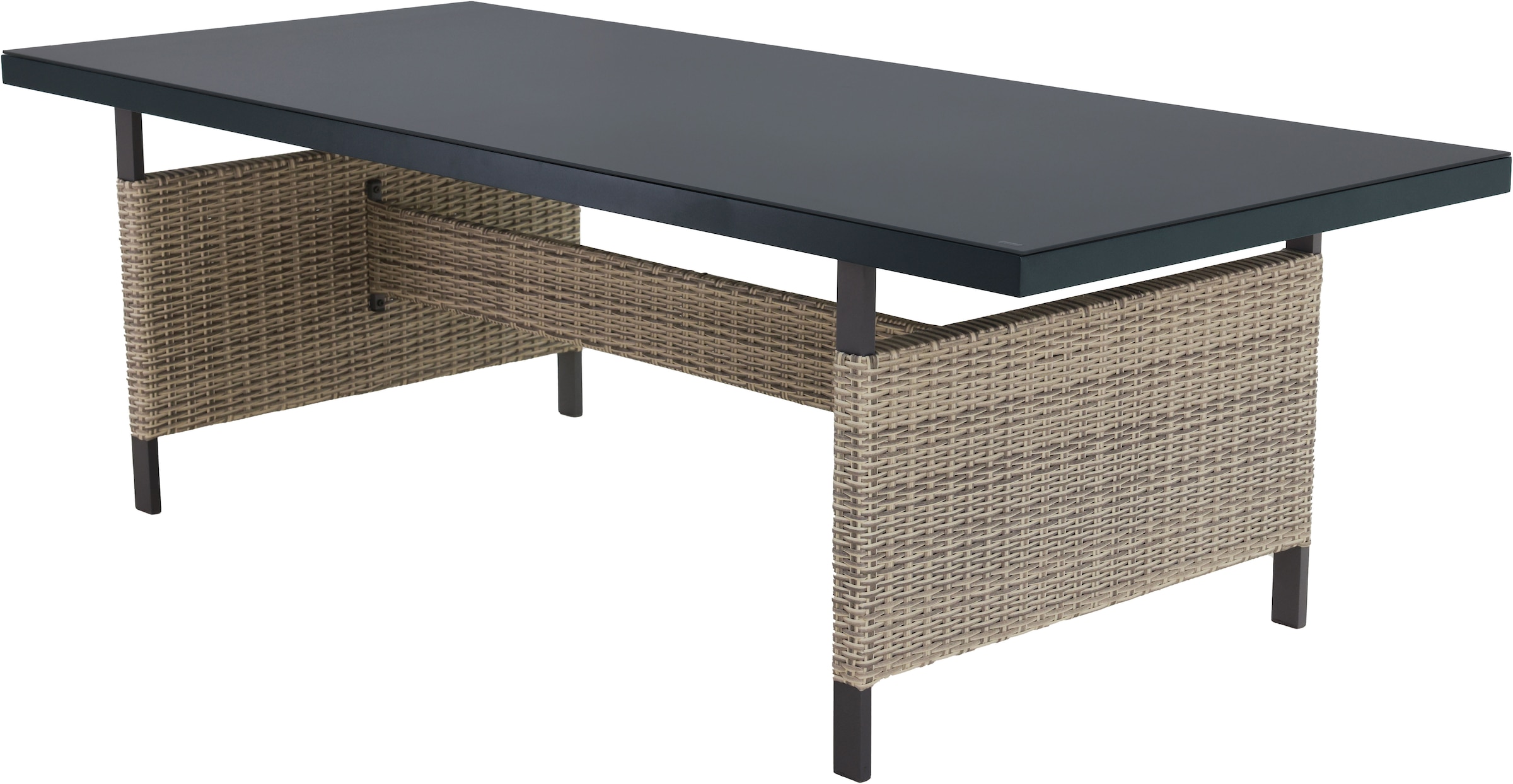 KONIFERA Garten-Essgruppe »New Monaco« Set, 8x Sessel, 8x Auflagen, 1x Tisch, 17 tlg. tlg. bestehend aus 8 Stühlen, 8 Sitzauflagen und 1 Tisch