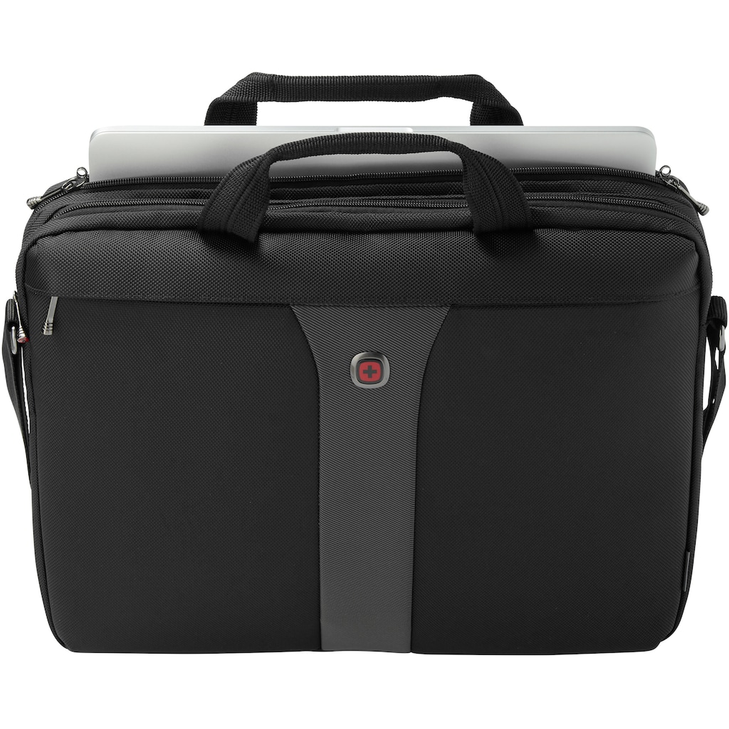 Wenger Laptoptasche »Legacy, schwarz/grau«, mit 17-Zoll Laptopfach und ShockGuard Schutzsystem