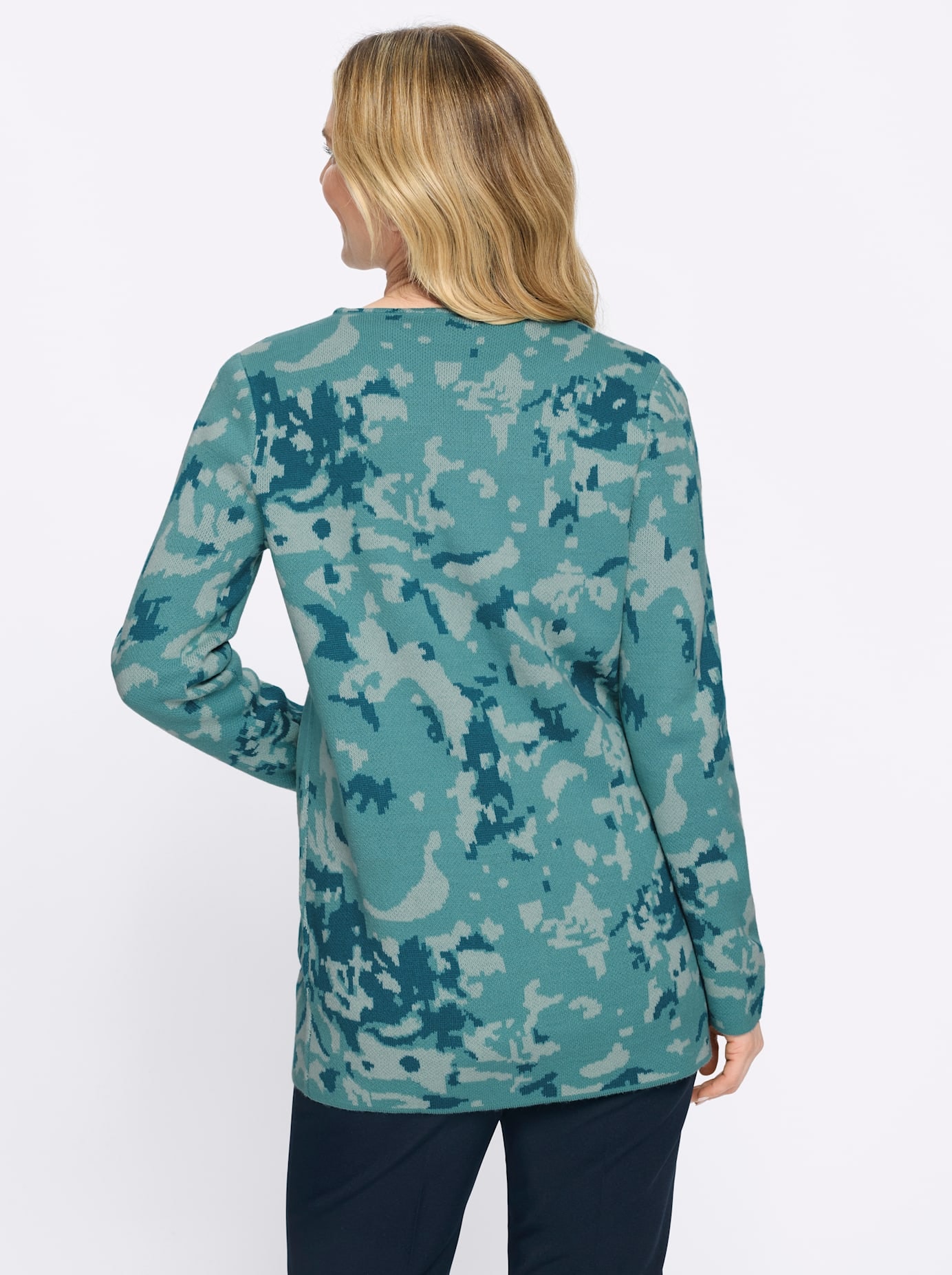 Classic Basics Jacquardstrickjacke
