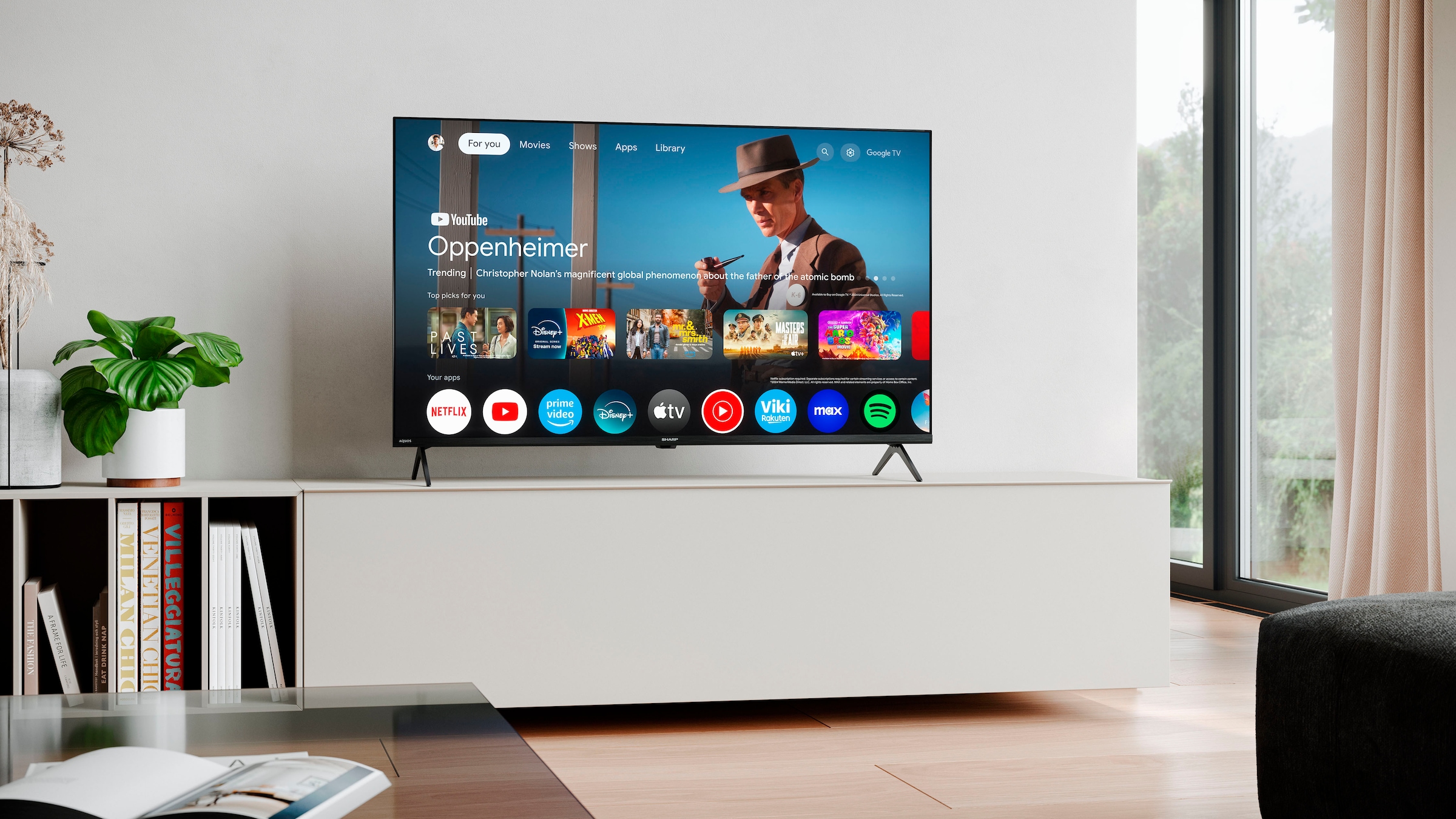 Sharp QLED-Fernseher »4T-C43HPx«, 4K Ultra HD, Google TV-Smart-TV