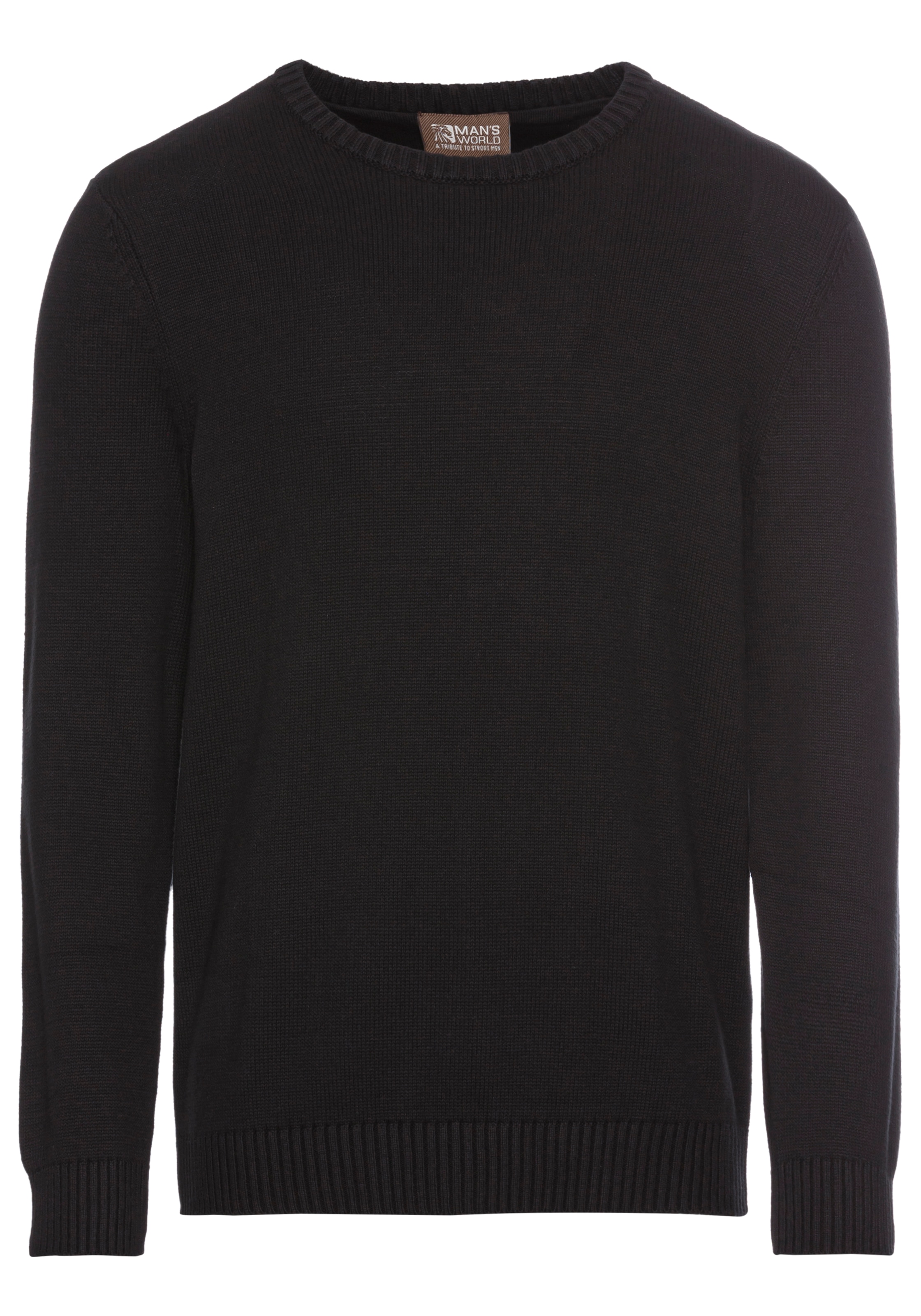 Man's World Rundhalspullover »CIRCULAR COLLECTION-GOTS zertifiziert«, Rippstrick